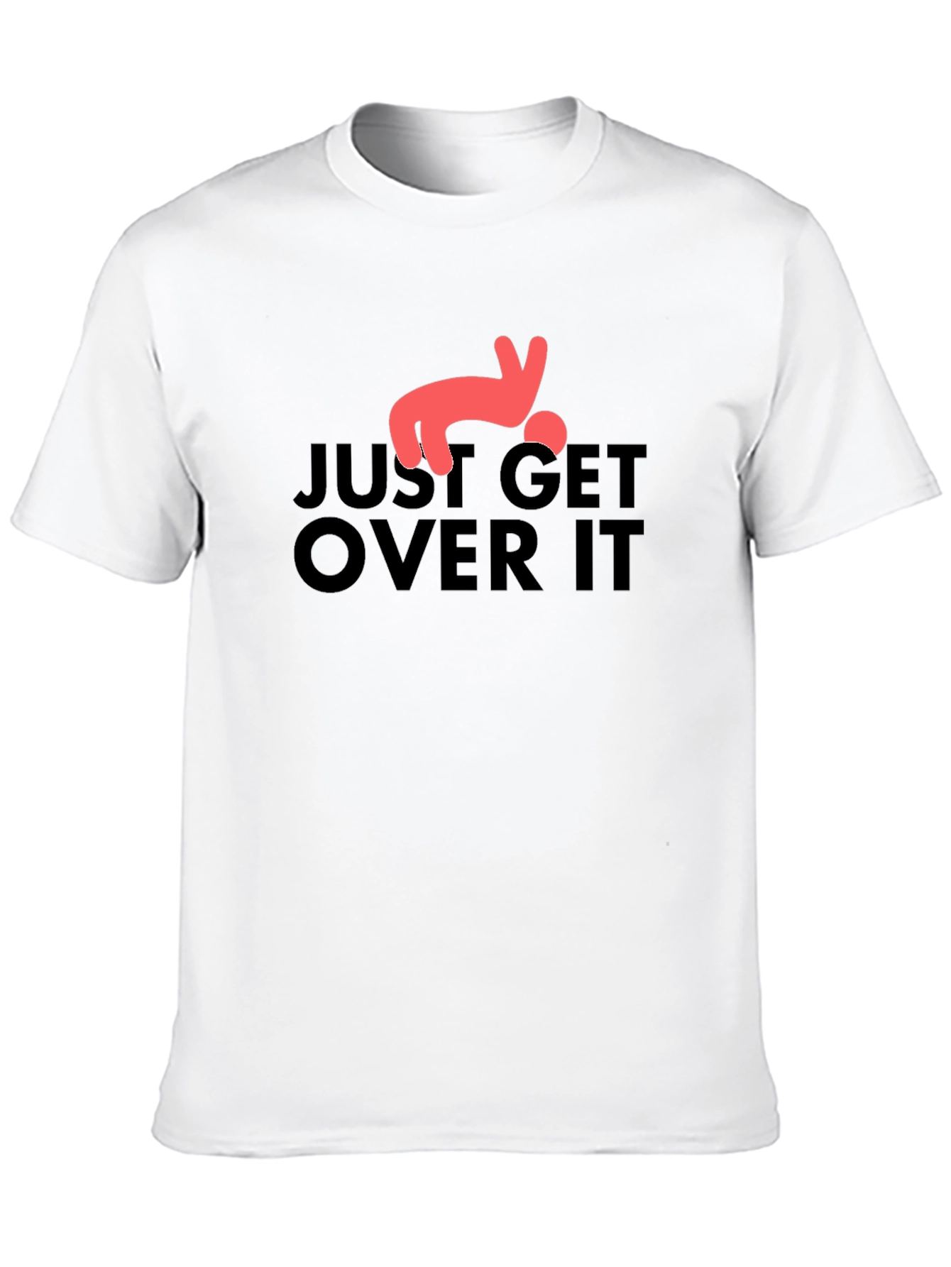 Just Get Over It T-Shirt Funny Falling Man Tee