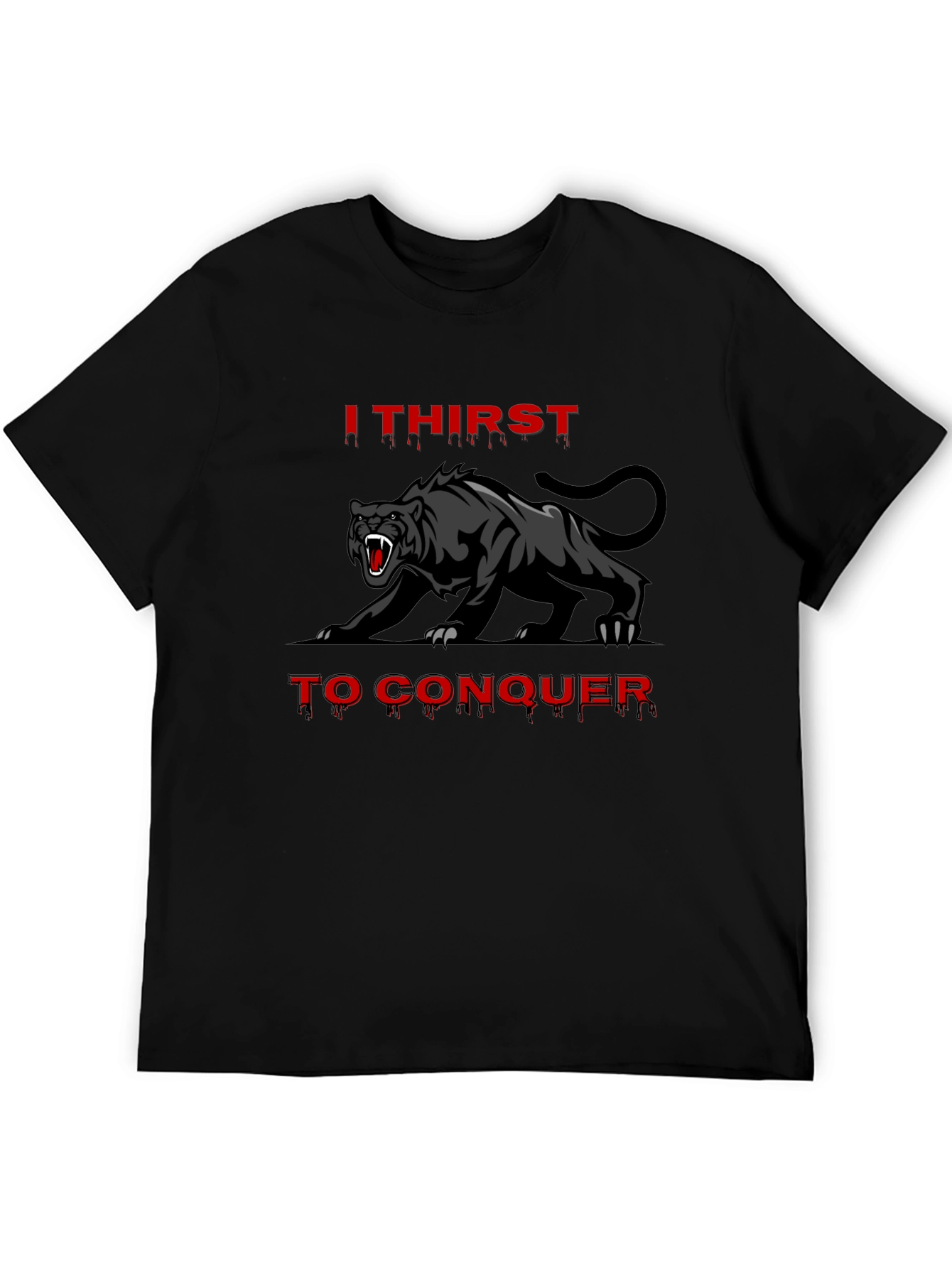 I Thirst To Conquer Black Panther Graphic Tee