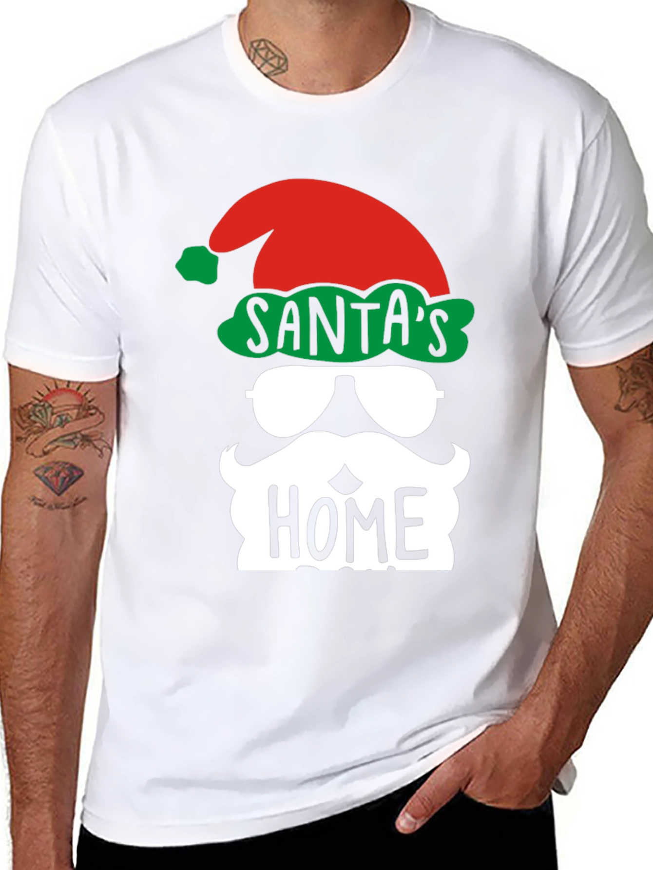 Santas Home Christmas T-Shirt