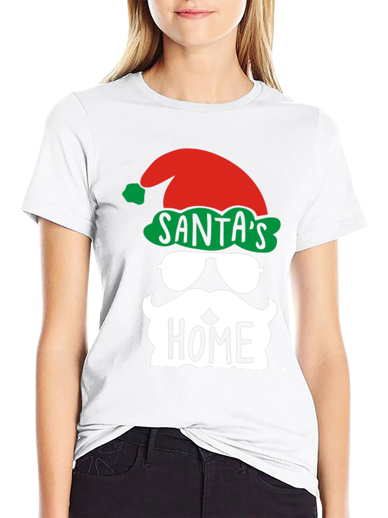 Santas Home Christmas T-Shirt