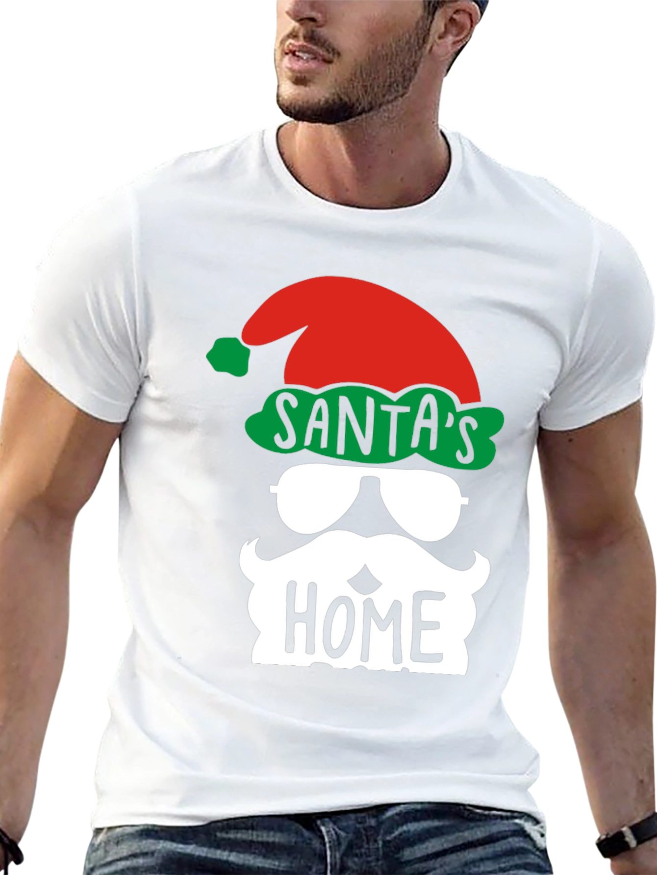 Santas Home Christmas T-Shirt
