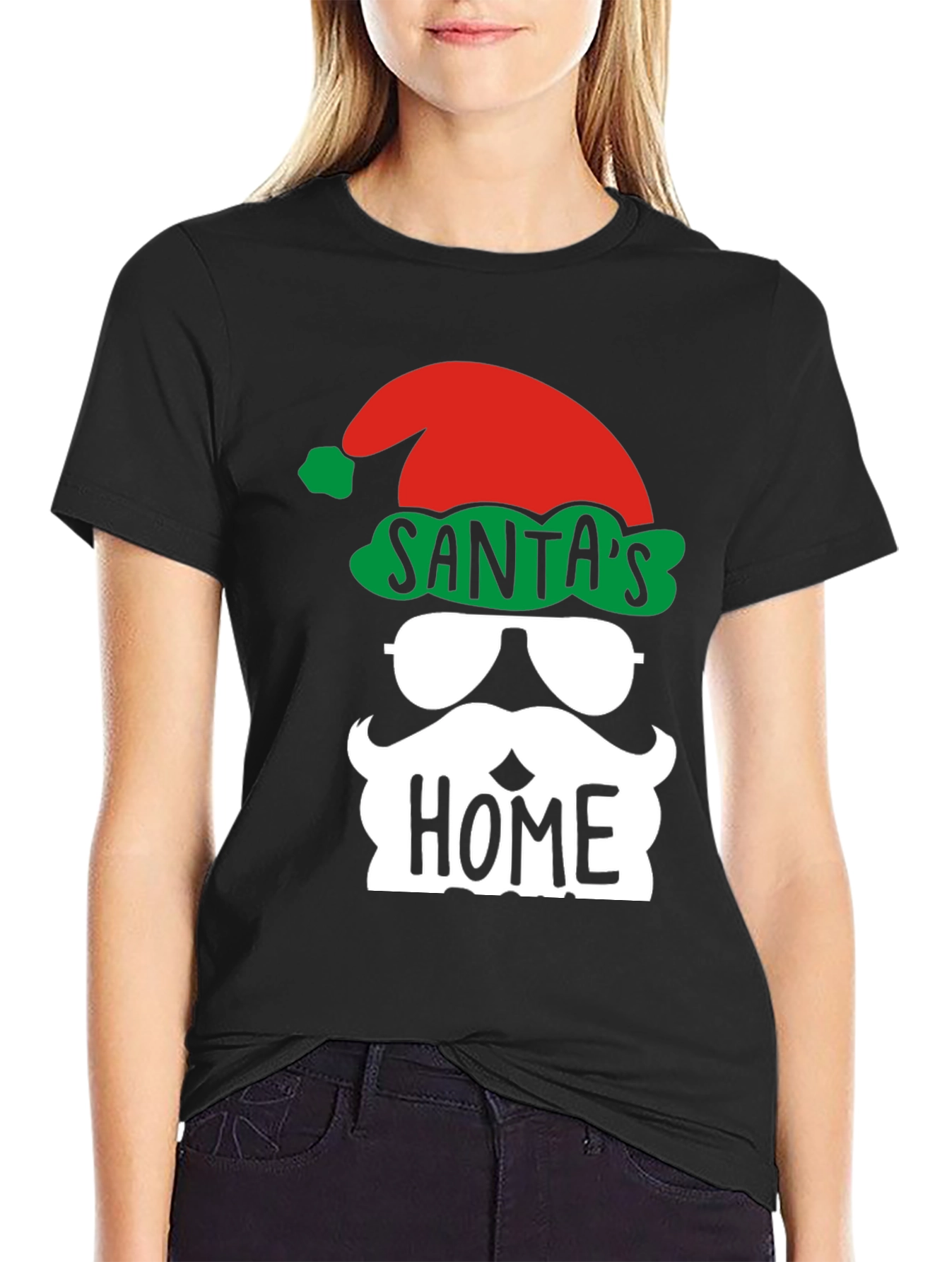 Santas Home Christmas T-Shirt