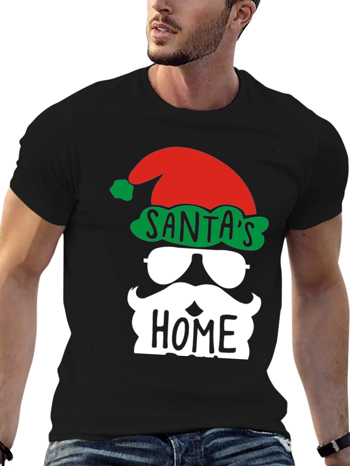 Santas Home Christmas T-Shirt