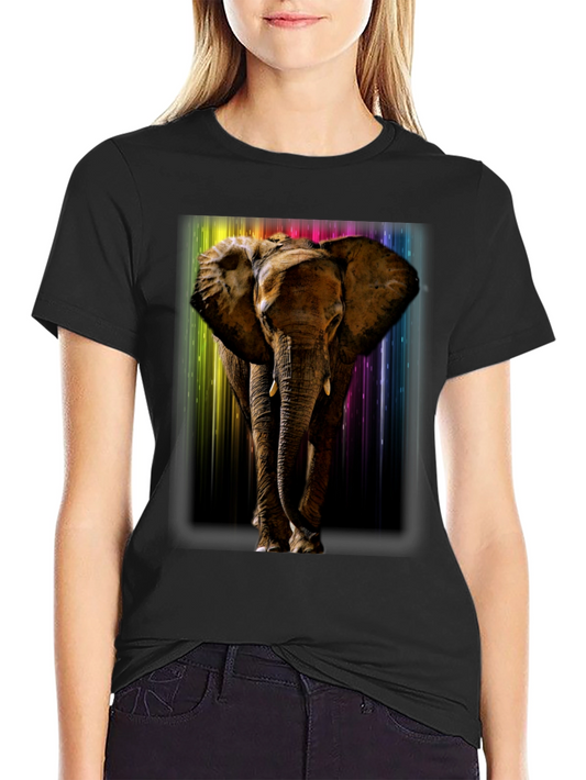 Elephant Rainbow T-Shirt - Mens Black Tee