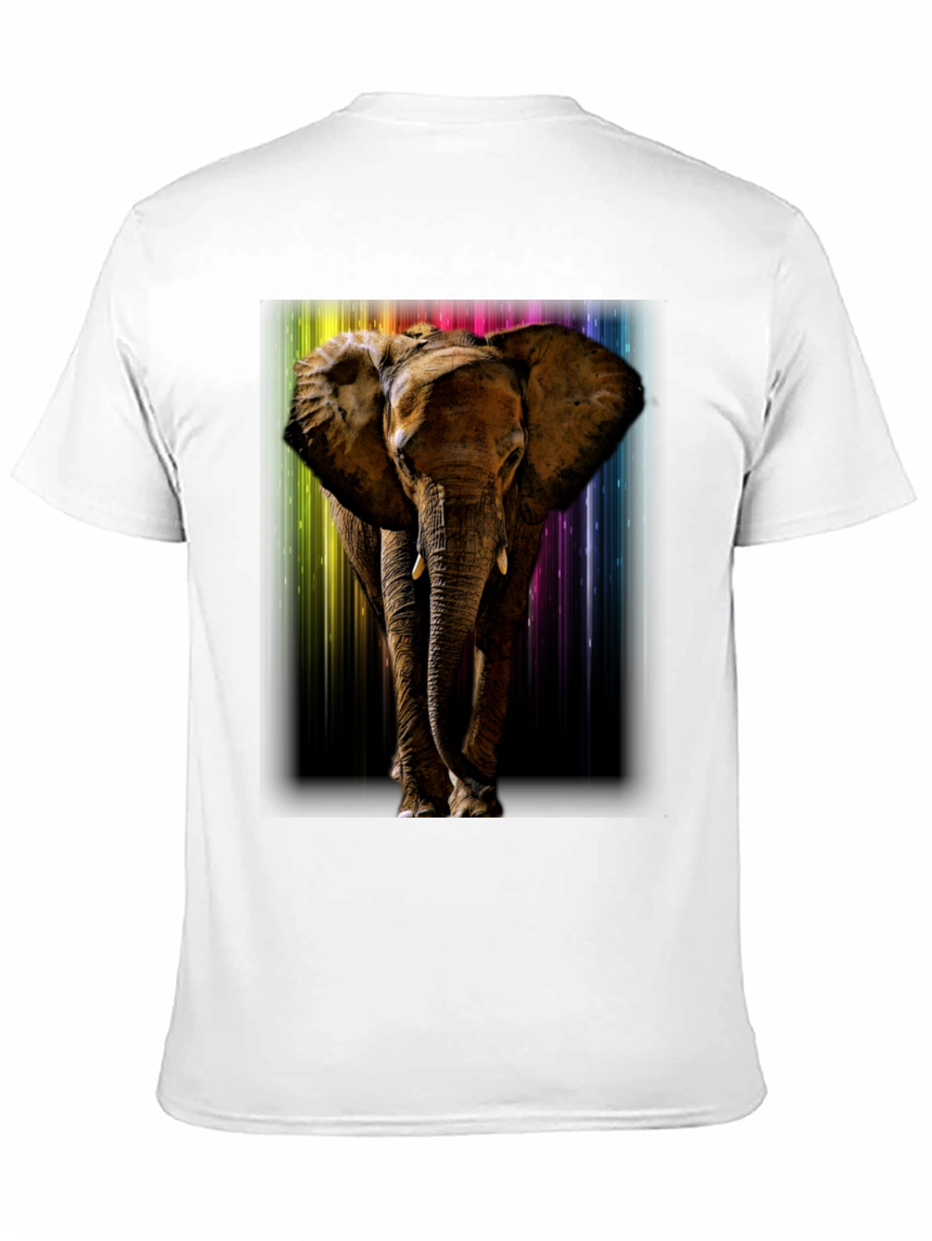 Elephant Rainbow T-Shirt - Mens Black Tee