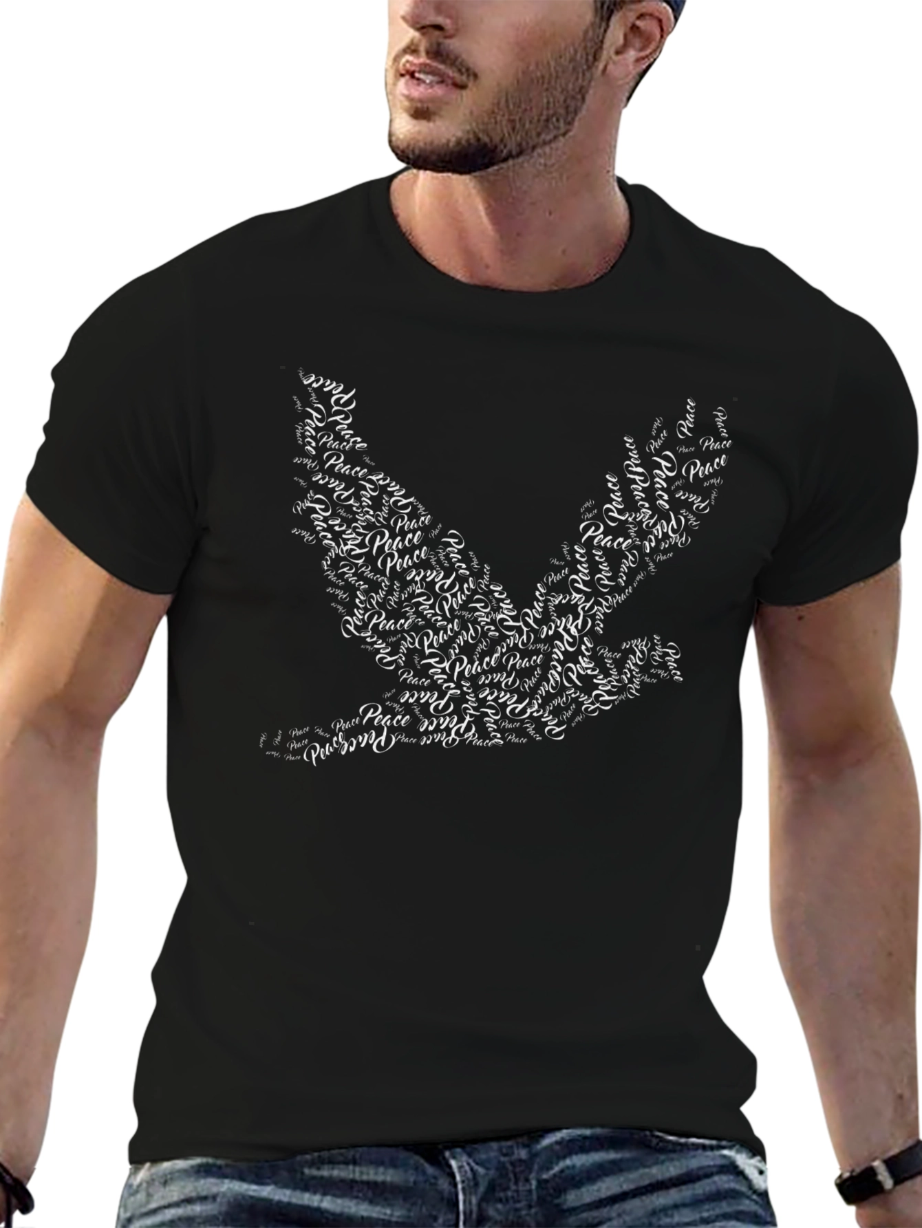 Peace Dove Graphic Tee - Black T-Shirt