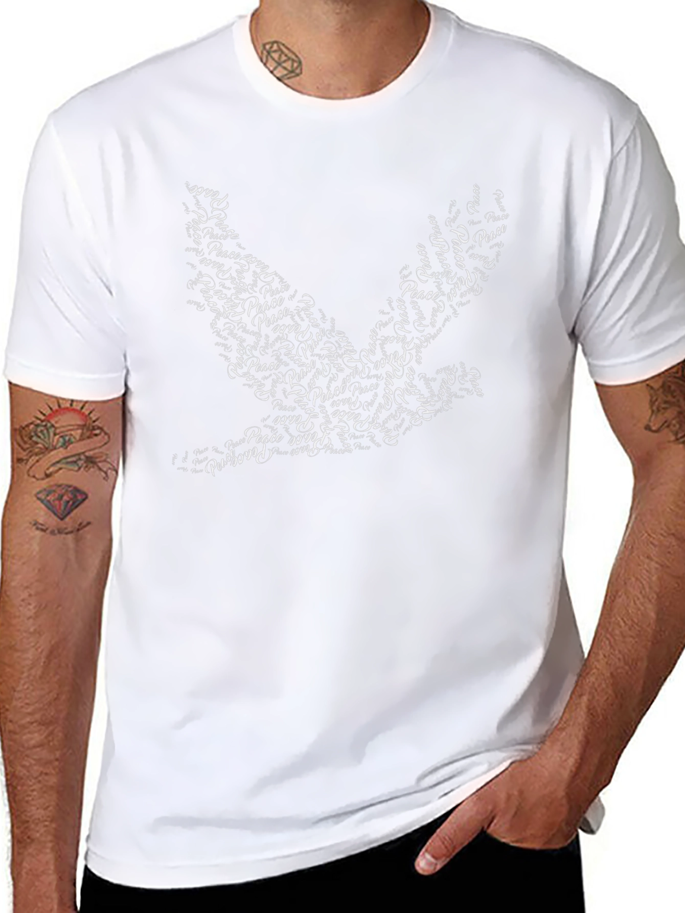 Peace Dove Graphic Tee - Black T-Shirt