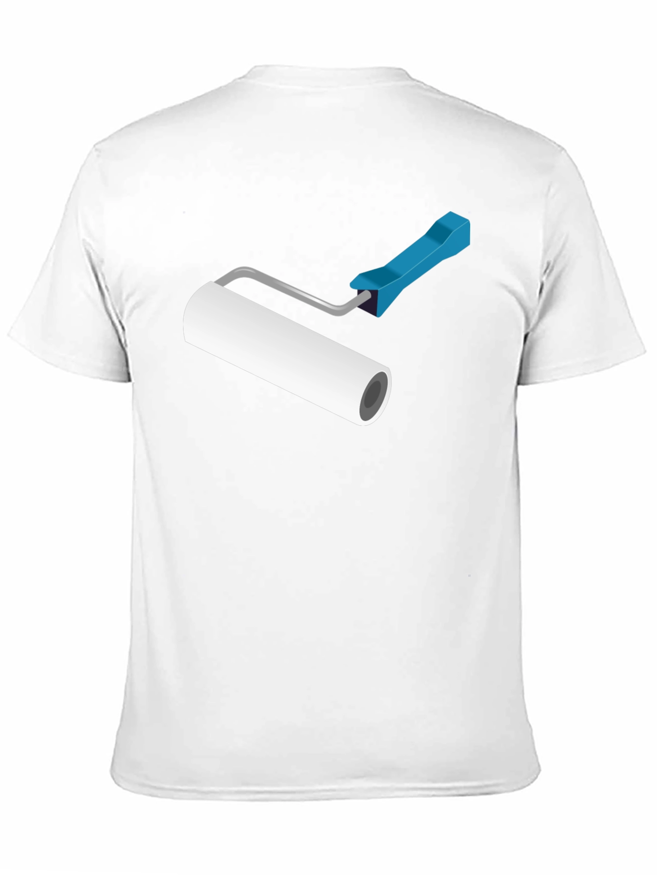 Paint Roller Graphic T-Shirt - Black Cotton Blend