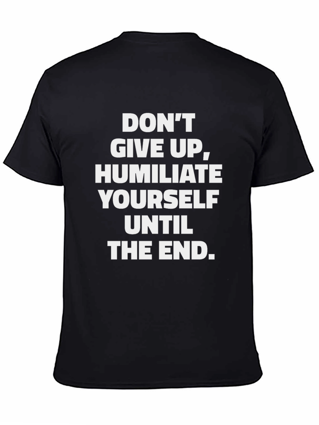 Humorous Slogan Graphic Tee - Black