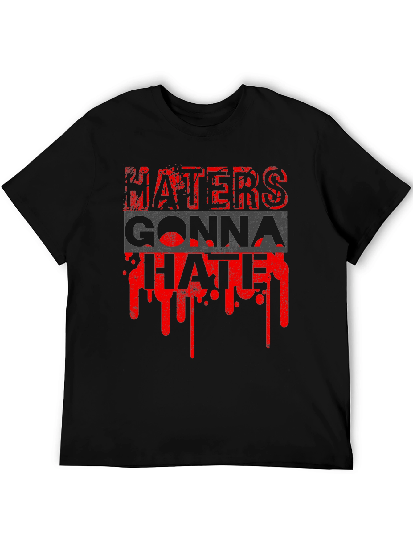 Haters Gonna Hate Graphic Tee - Mens Black T-Shirt