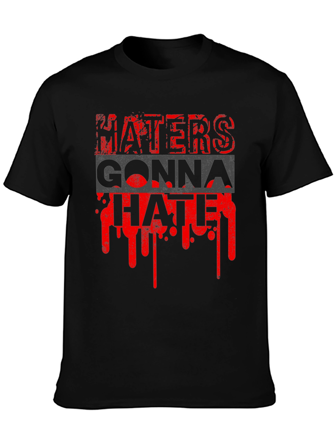 Haters Gonna Hate Graphic Tee - Mens Black T-Shirt