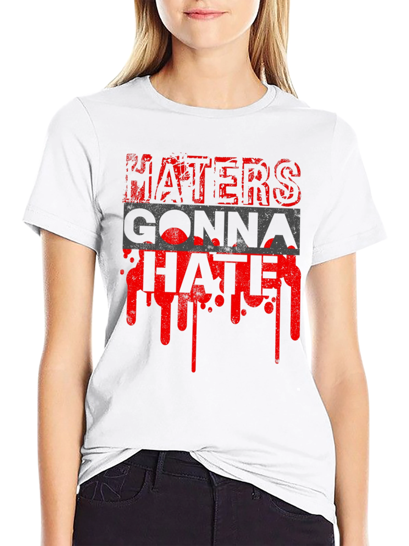 Haters Gonna Hate Graphic Tee - Mens Black T-Shirt