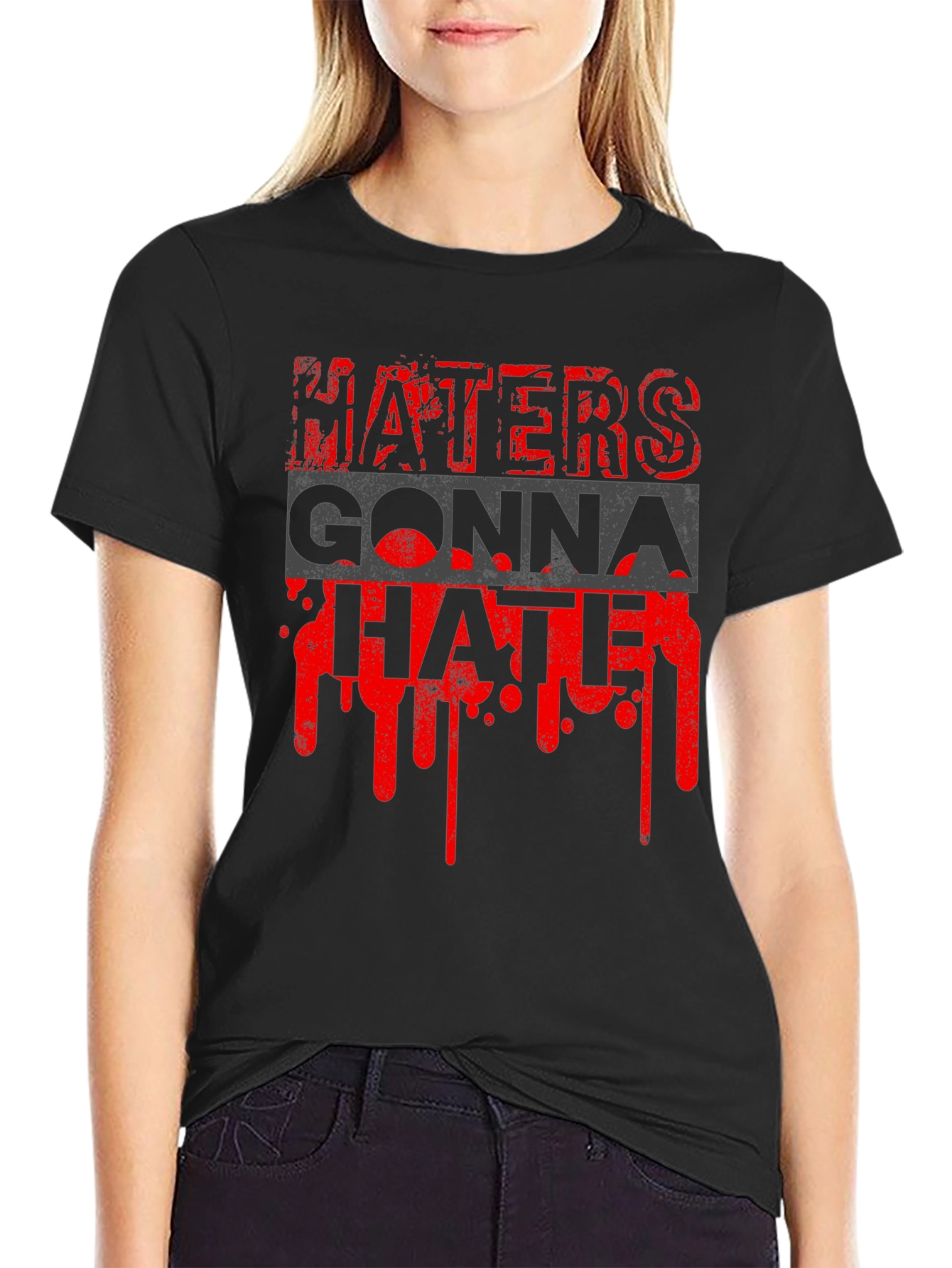 Haters Gonna Hate Graphic Tee - Mens Black T-Shirt