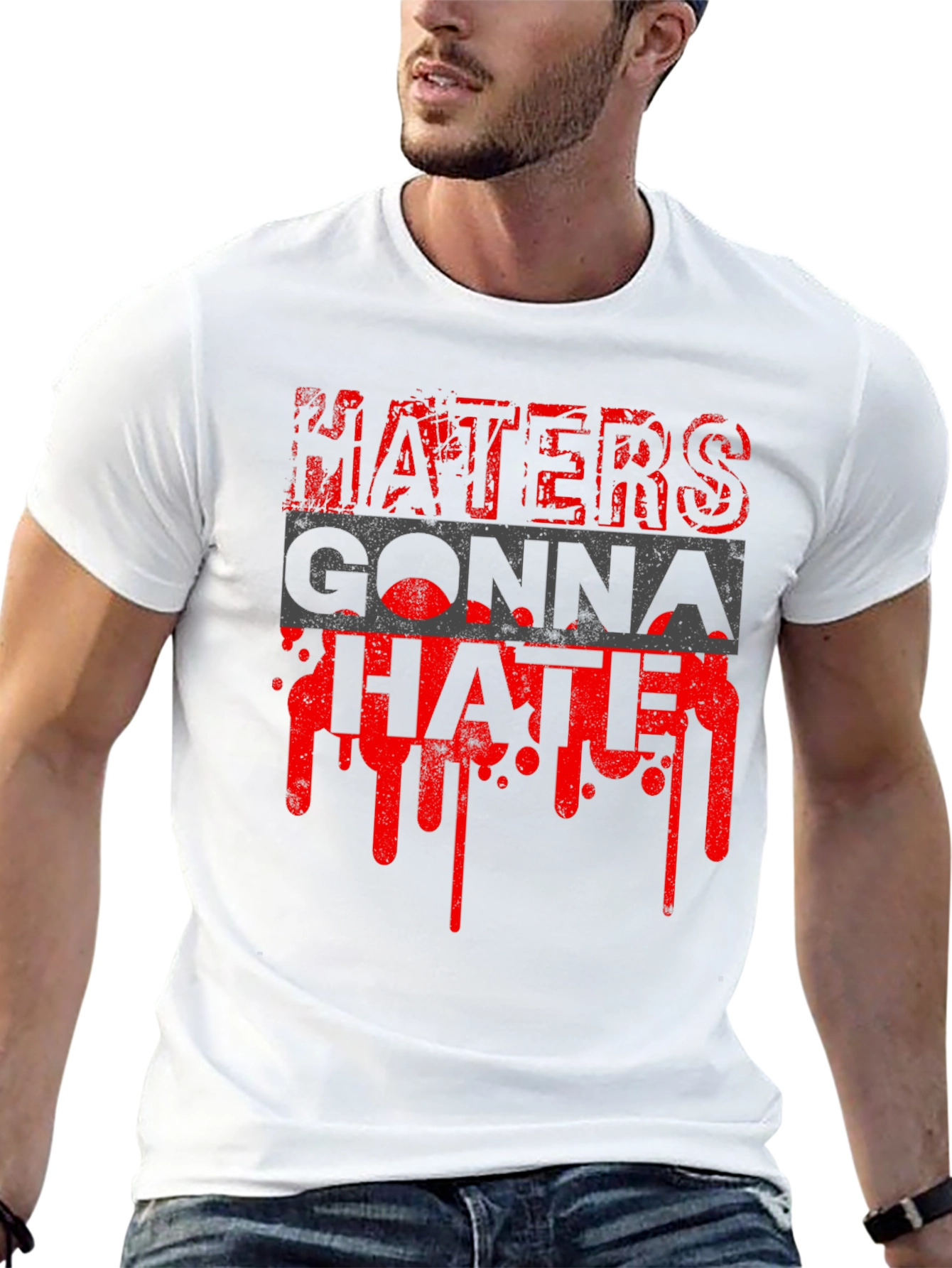 Haters Gonna Hate Graphic Tee - Mens Black T-Shirt