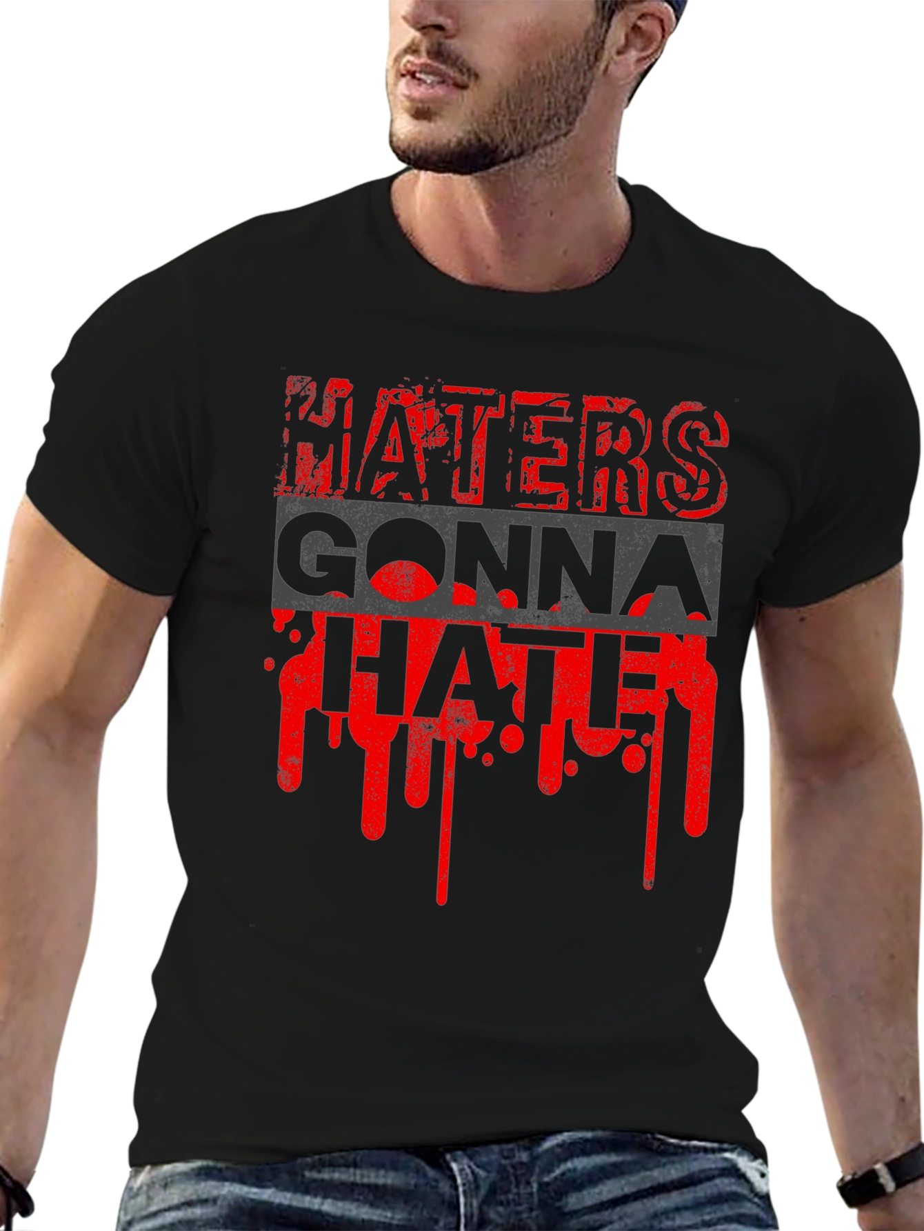 Haters Gonna Hate Graphic Tee - Mens Black T-Shirt