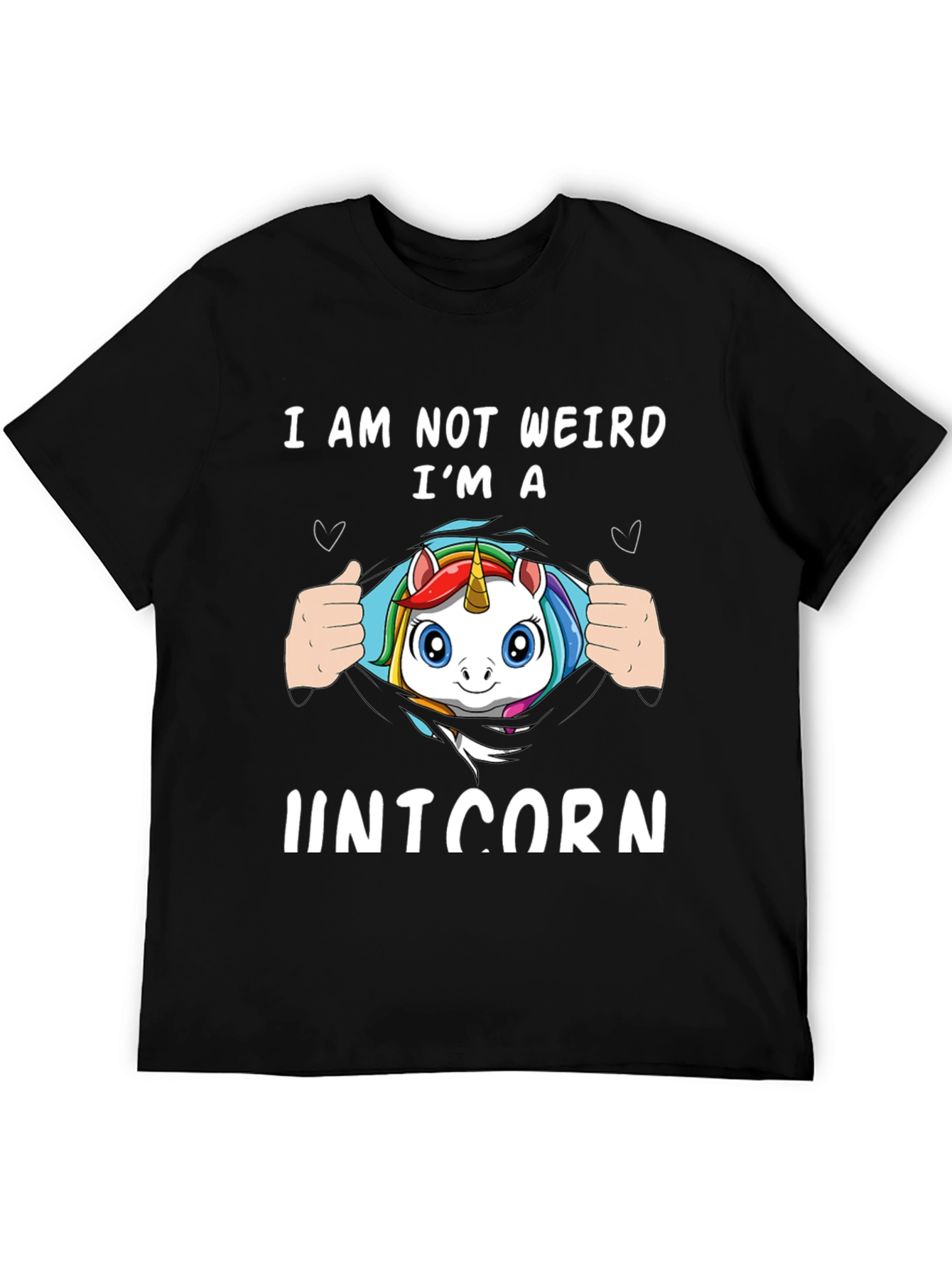 Im a Unicorn Black T-Shirt