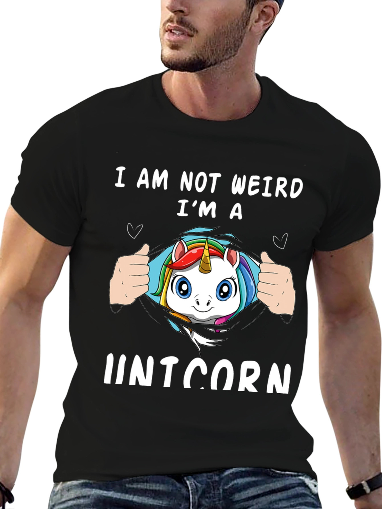 Im a Unicorn Black T-Shirt