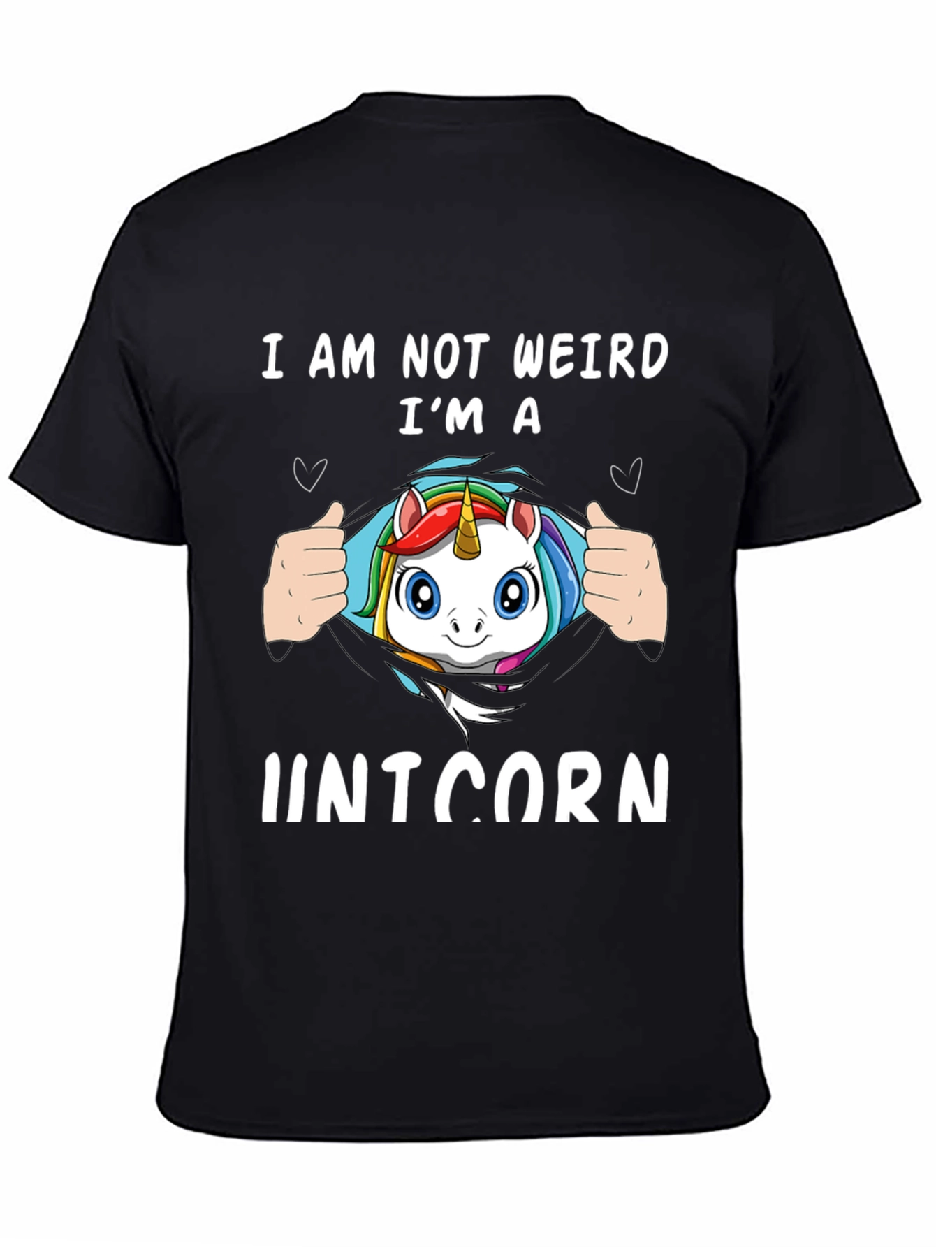 Im a Unicorn Black T-Shirt