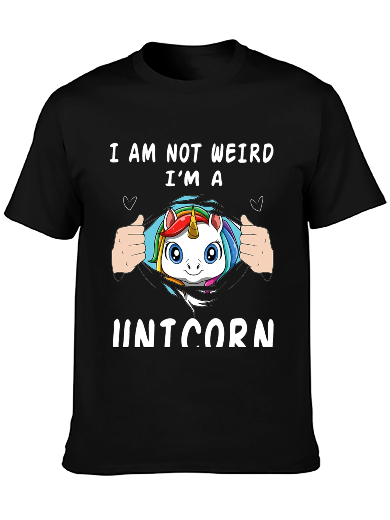 Im a Unicorn Black T-Shirt