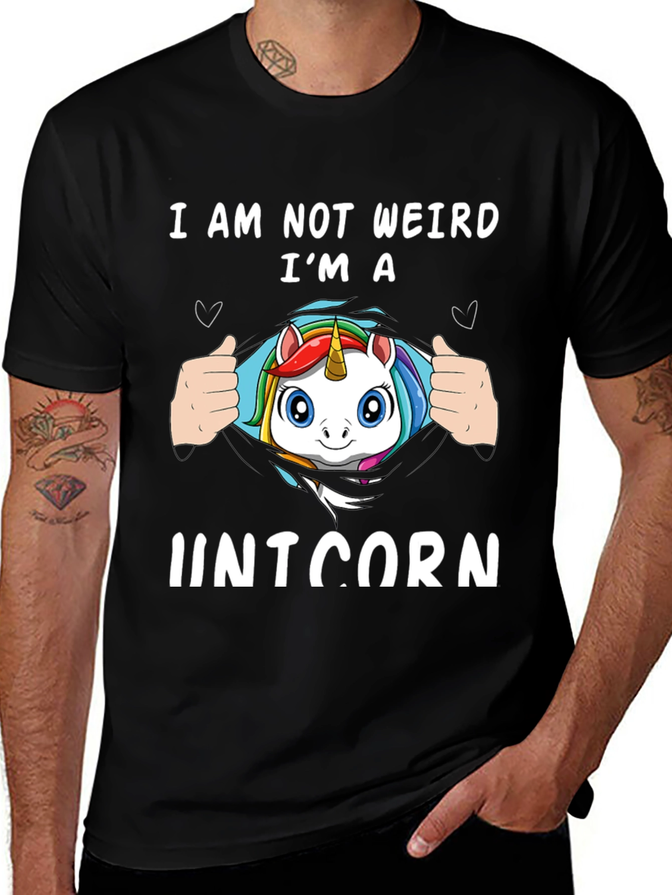 Im a Unicorn Black T-Shirt