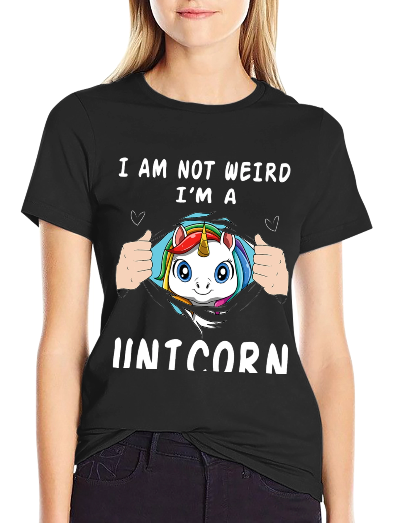Im a Unicorn Black T-Shirt