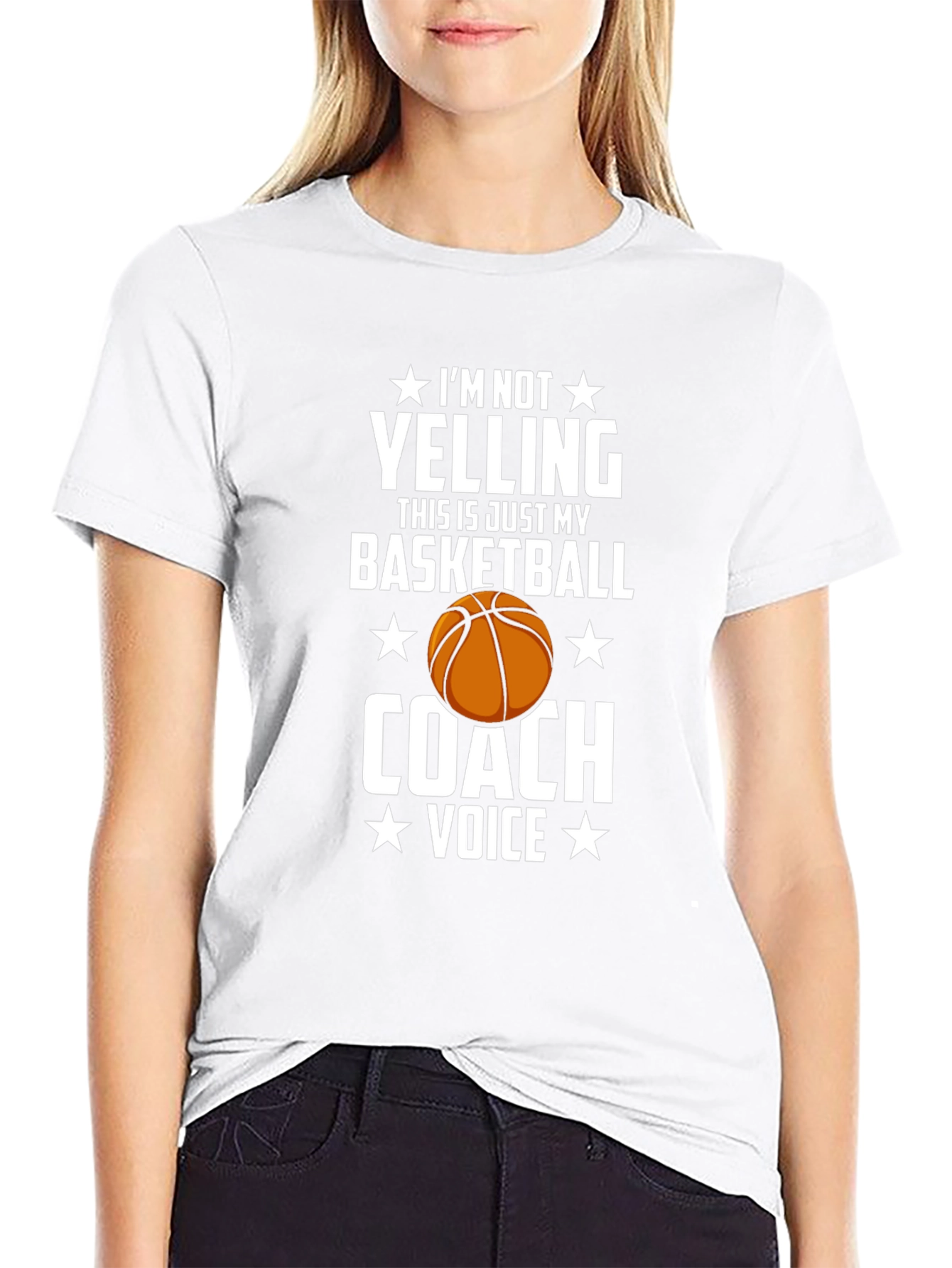 Basketball Coach T-Shirt: Im Not Yelling Tee