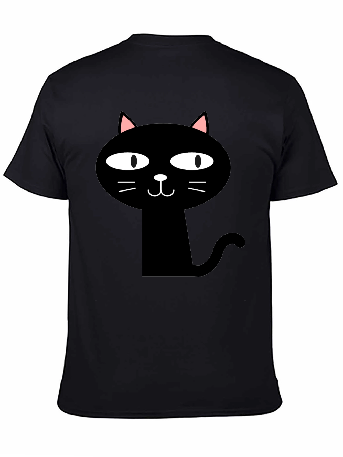 Black Cat Graphic Tee - Mens Casual T-Shirt