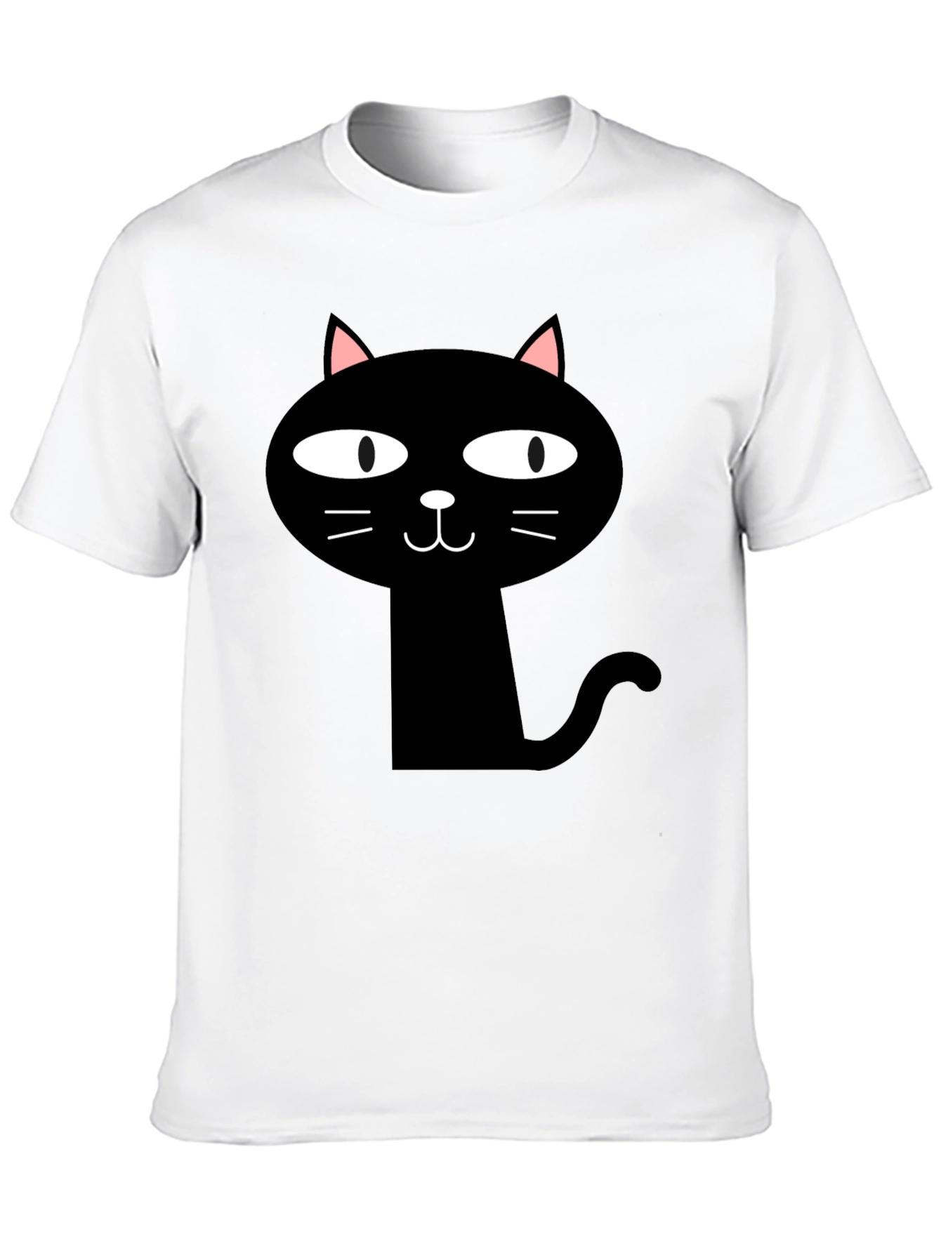 Black Cat Graphic Tee - Mens Casual T-Shirt