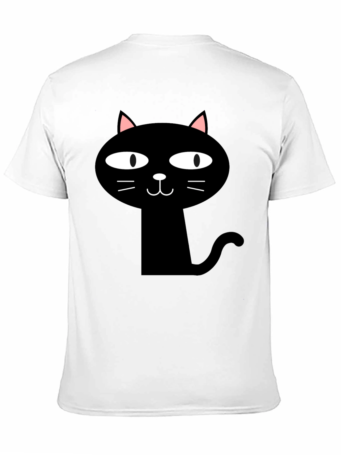 Black Cat Graphic Tee - Mens Casual T-Shirt