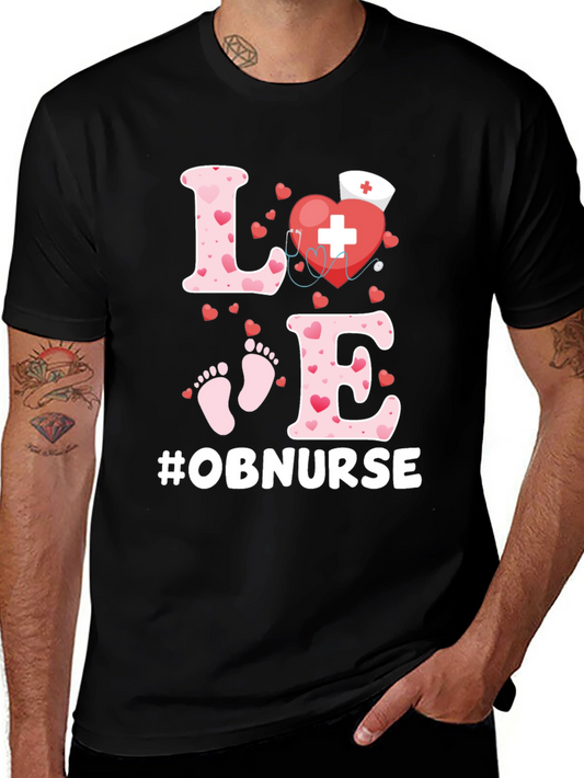 OB Nurse Love Heartbeat Shirt