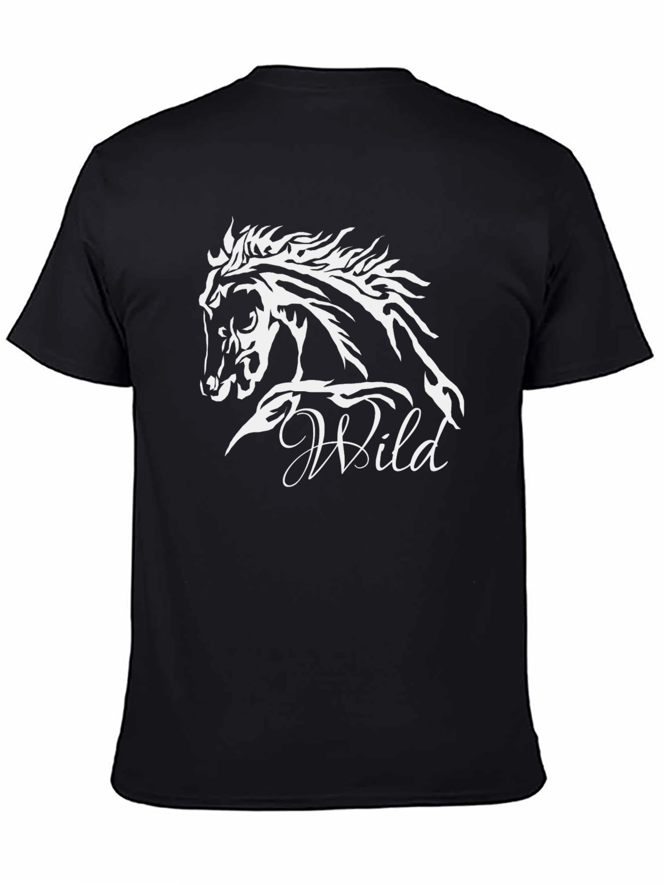 Wild Horse Graphic Tee - Stylish Black T-Shirt