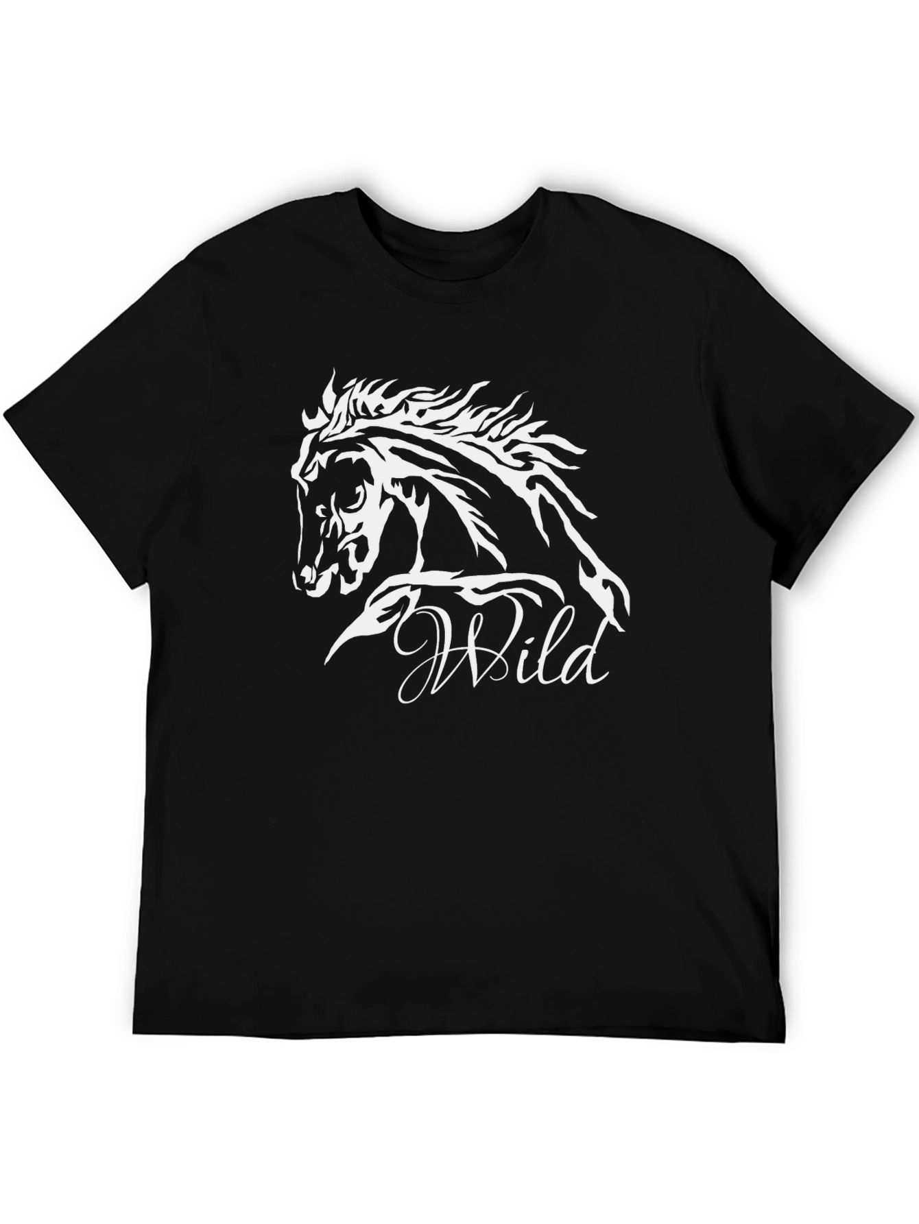 Wild Horse Graphic Tee - Stylish Black T-Shirt