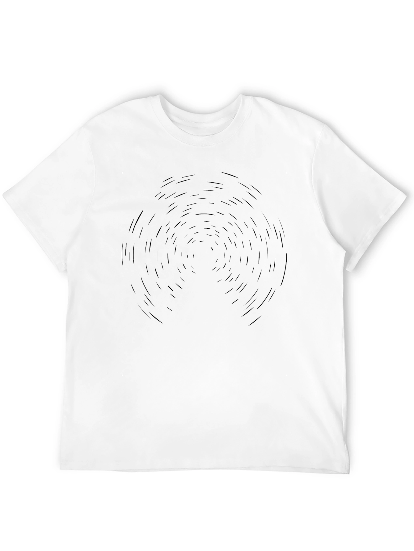 Abstract Vortex Graphic Black T-Shirt