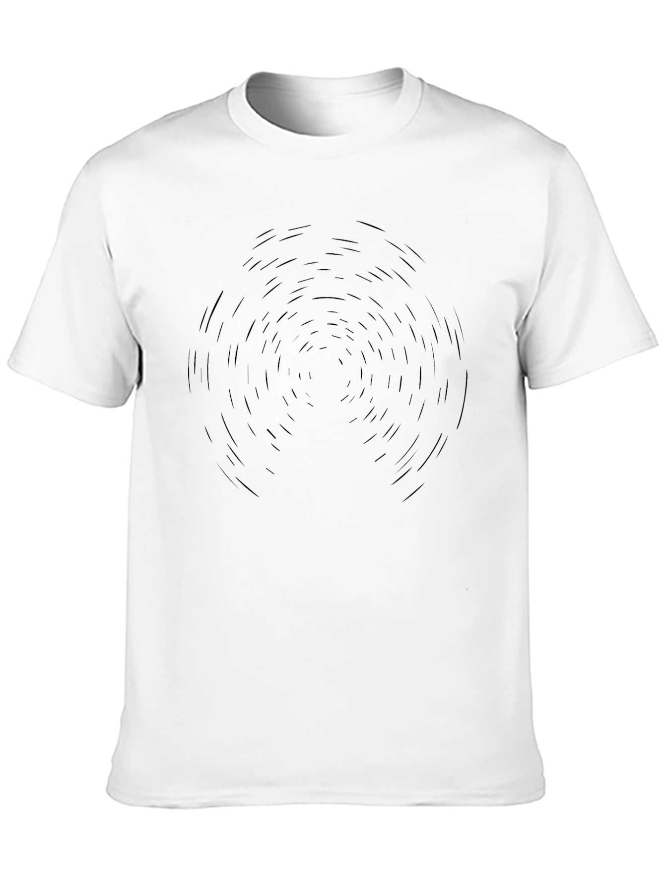Abstract Vortex Graphic Black T-Shirt