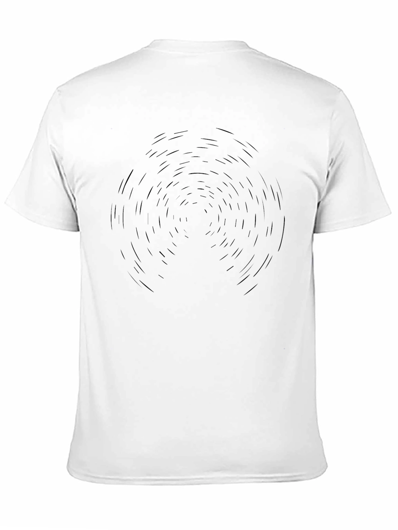 Abstract Vortex Graphic Black T-Shirt
