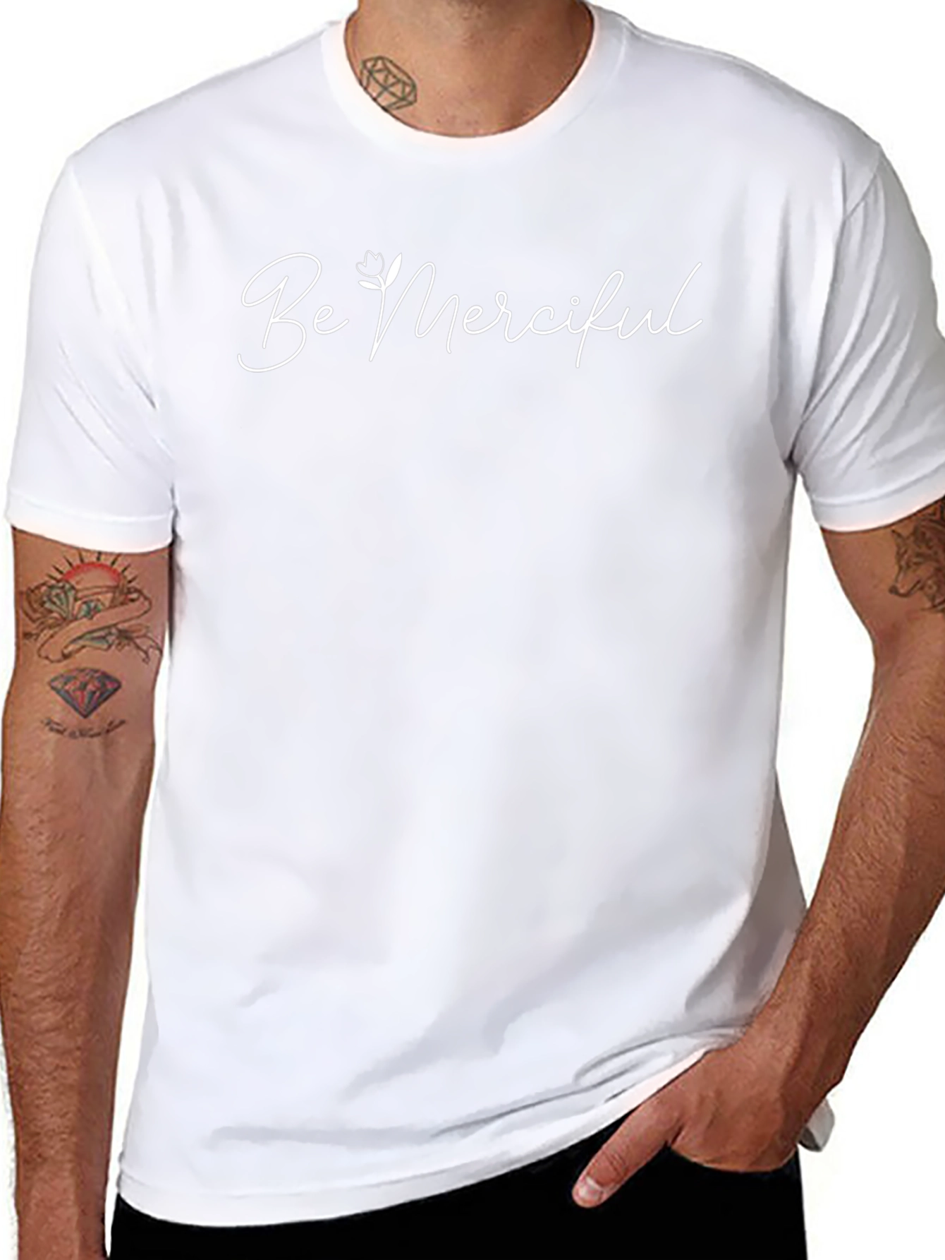 Be Merciful Black Graphic Tee - Stylish Casual Wear