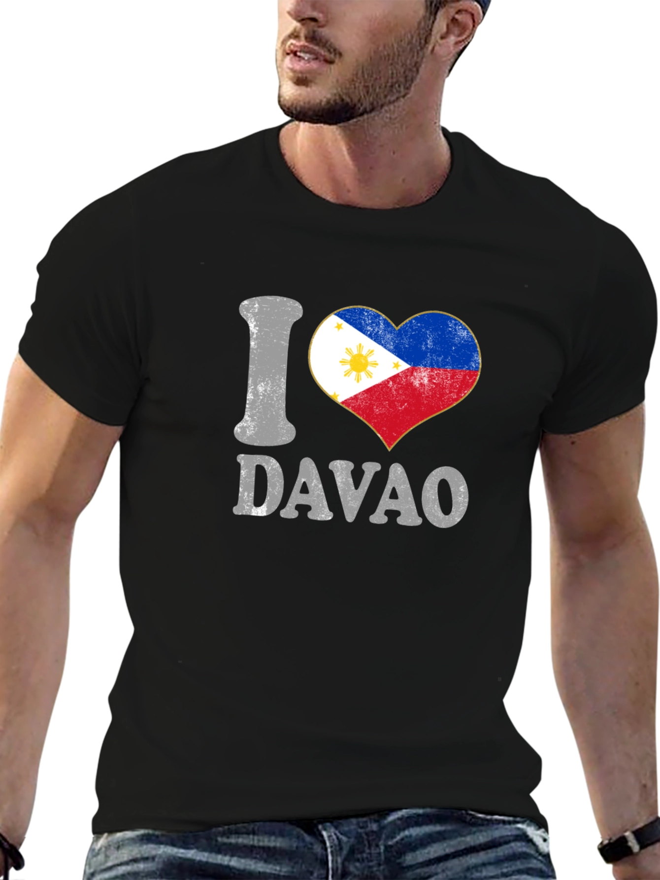 I Love Davao Philippines Heart Flag T-Shirt