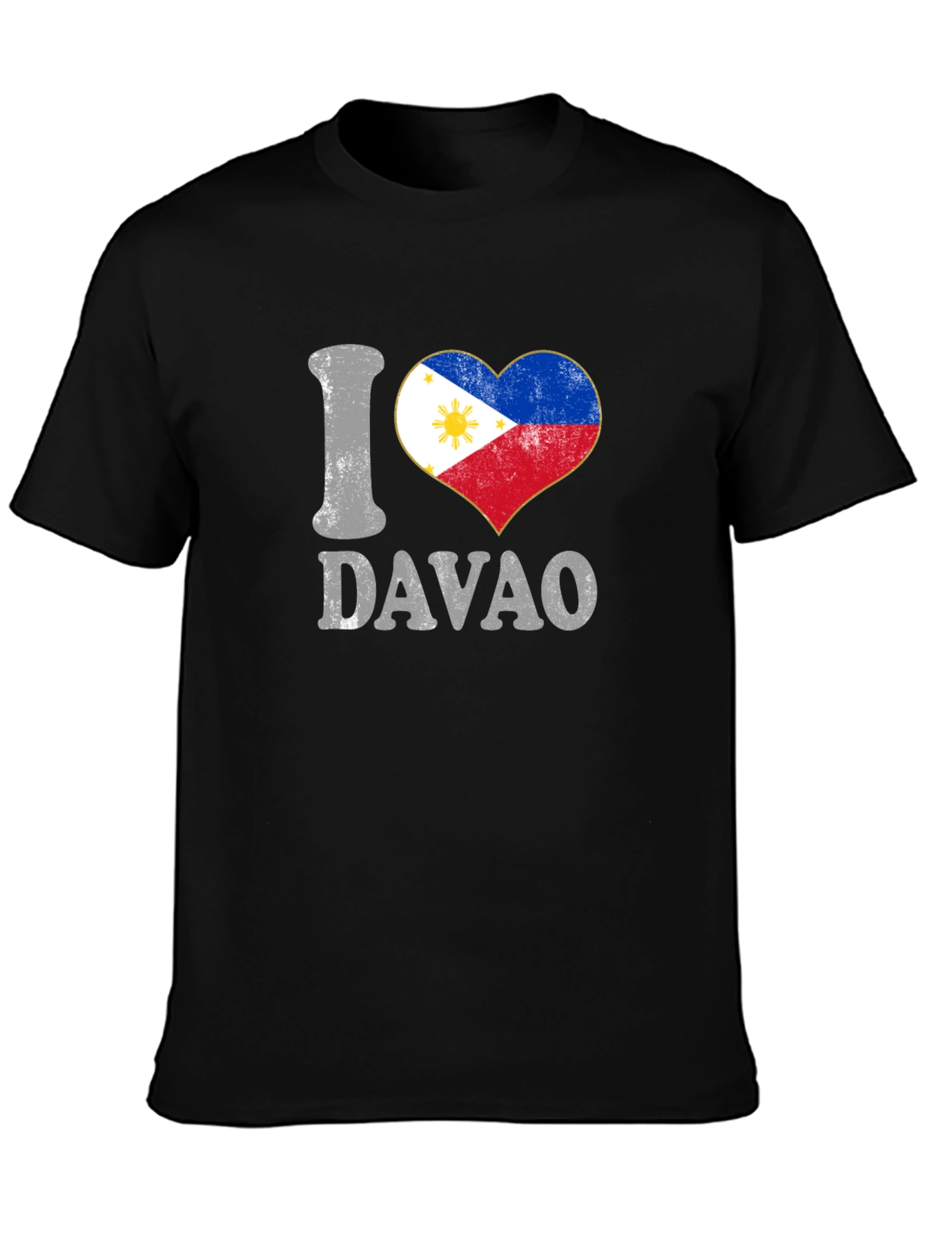 I Love Davao Philippines Heart Flag T-Shirt