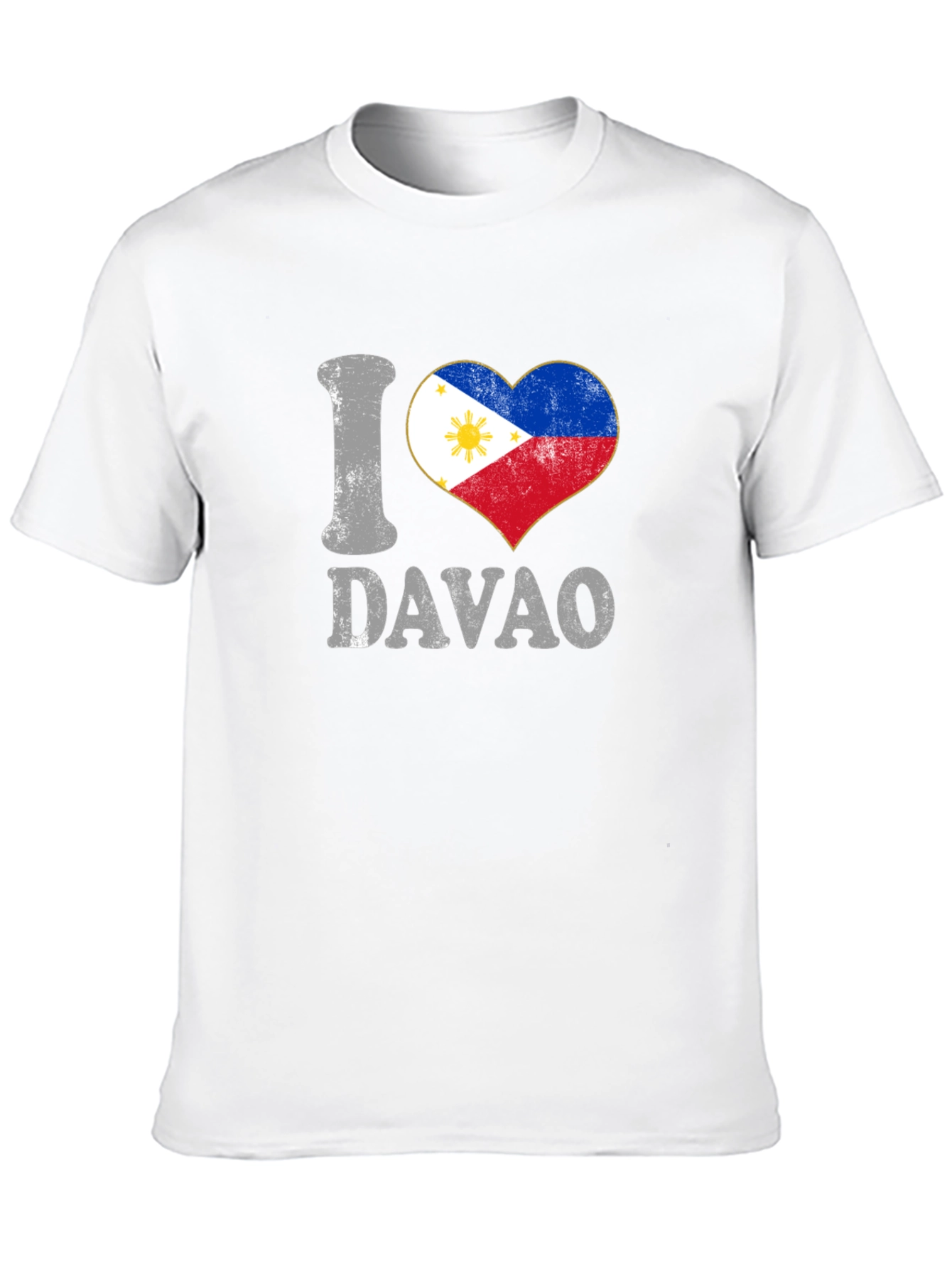 I Love Davao Philippines Heart Flag T-Shirt