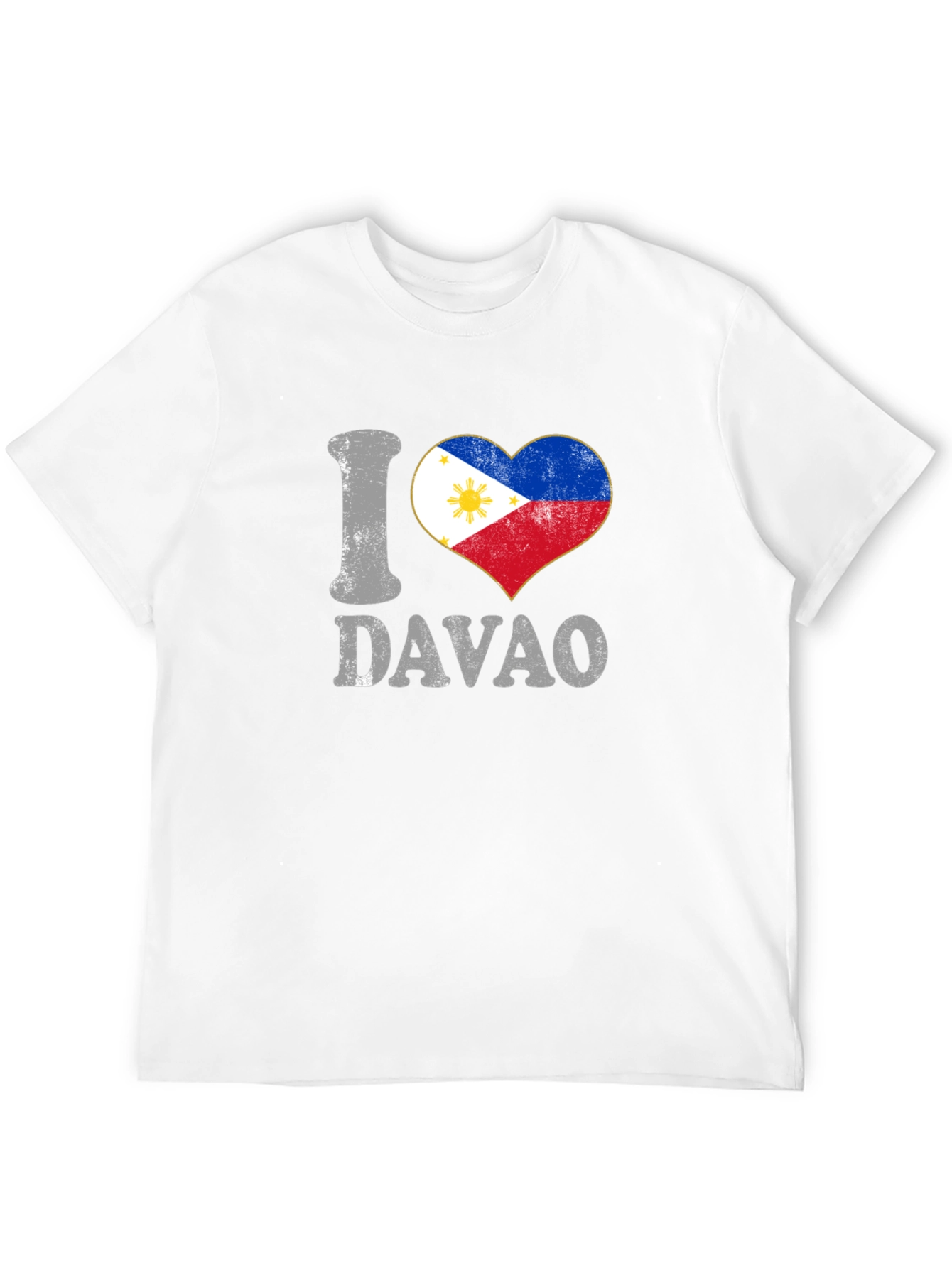 I Love Davao Philippines Heart Flag T-Shirt