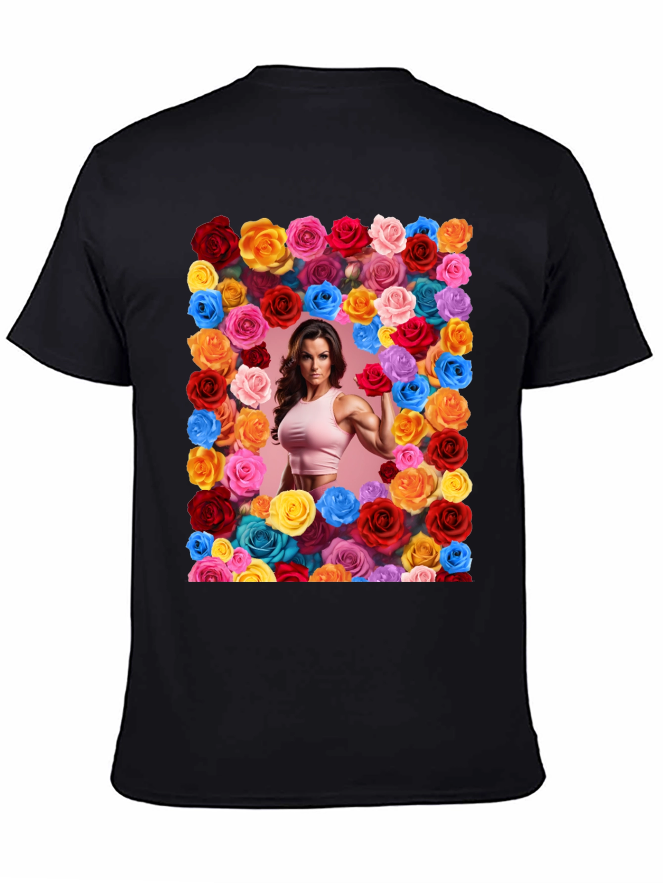 Floral Frame Fitness T-Shirt