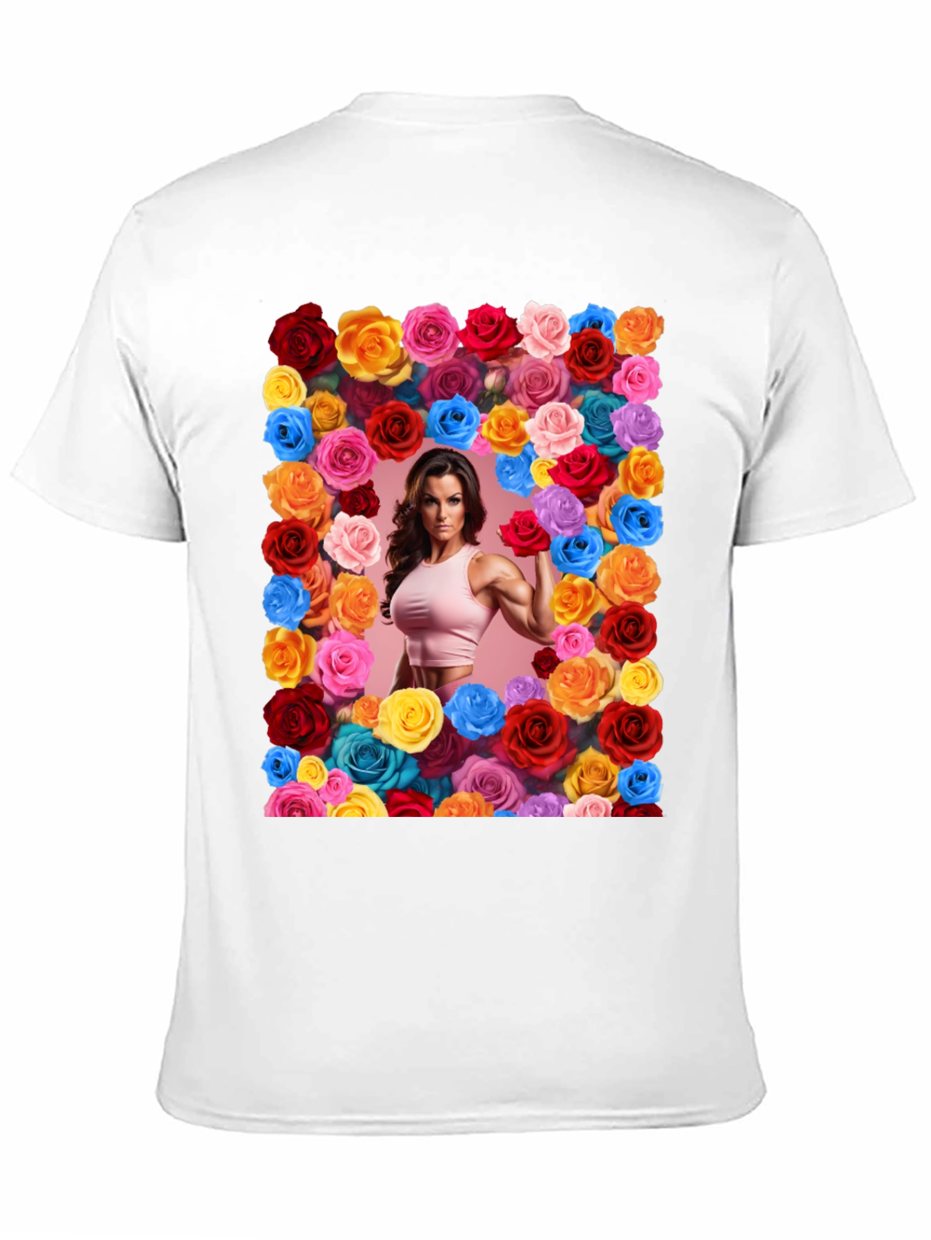 Floral Frame Fitness T-Shirt