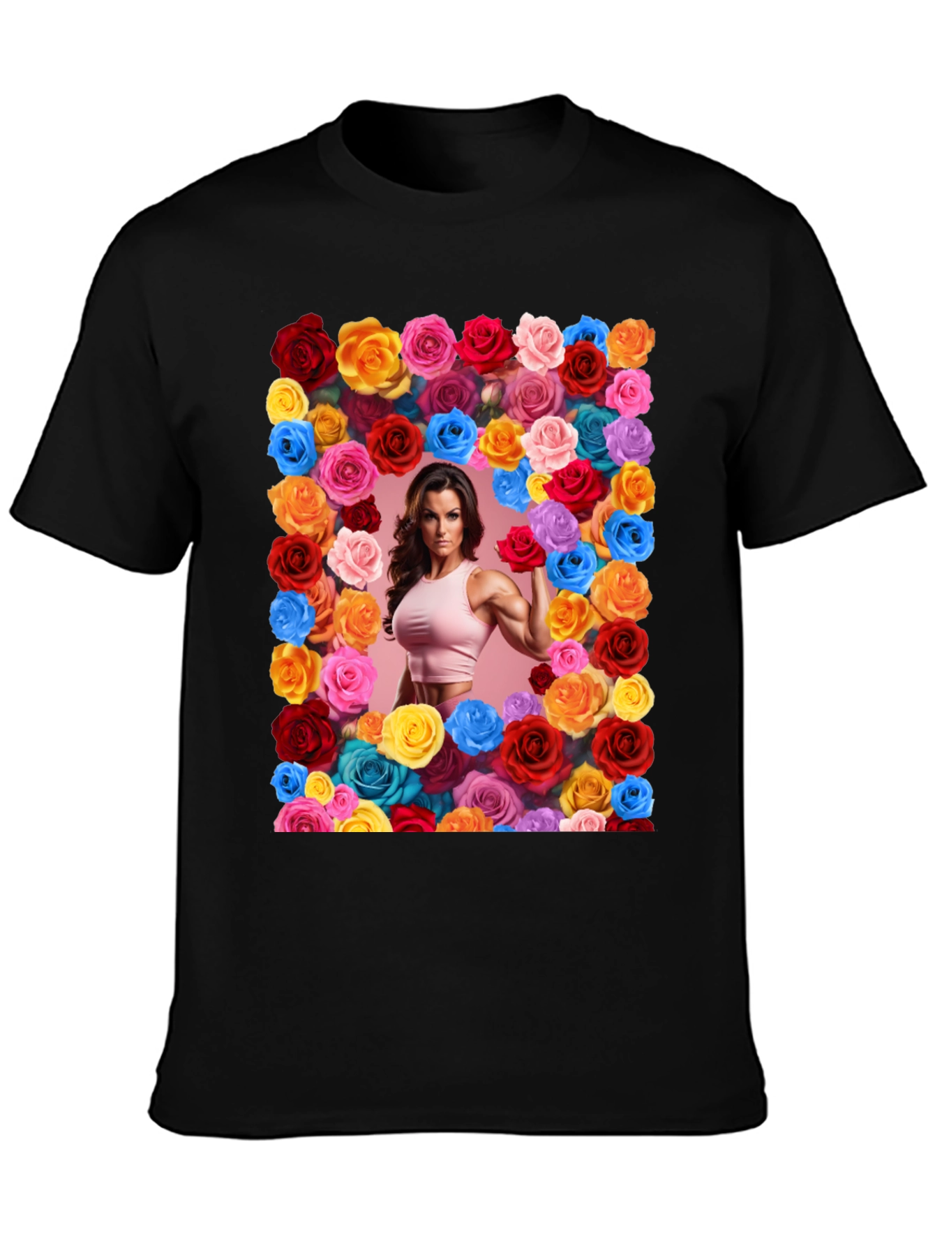Floral Frame Fitness T-Shirt