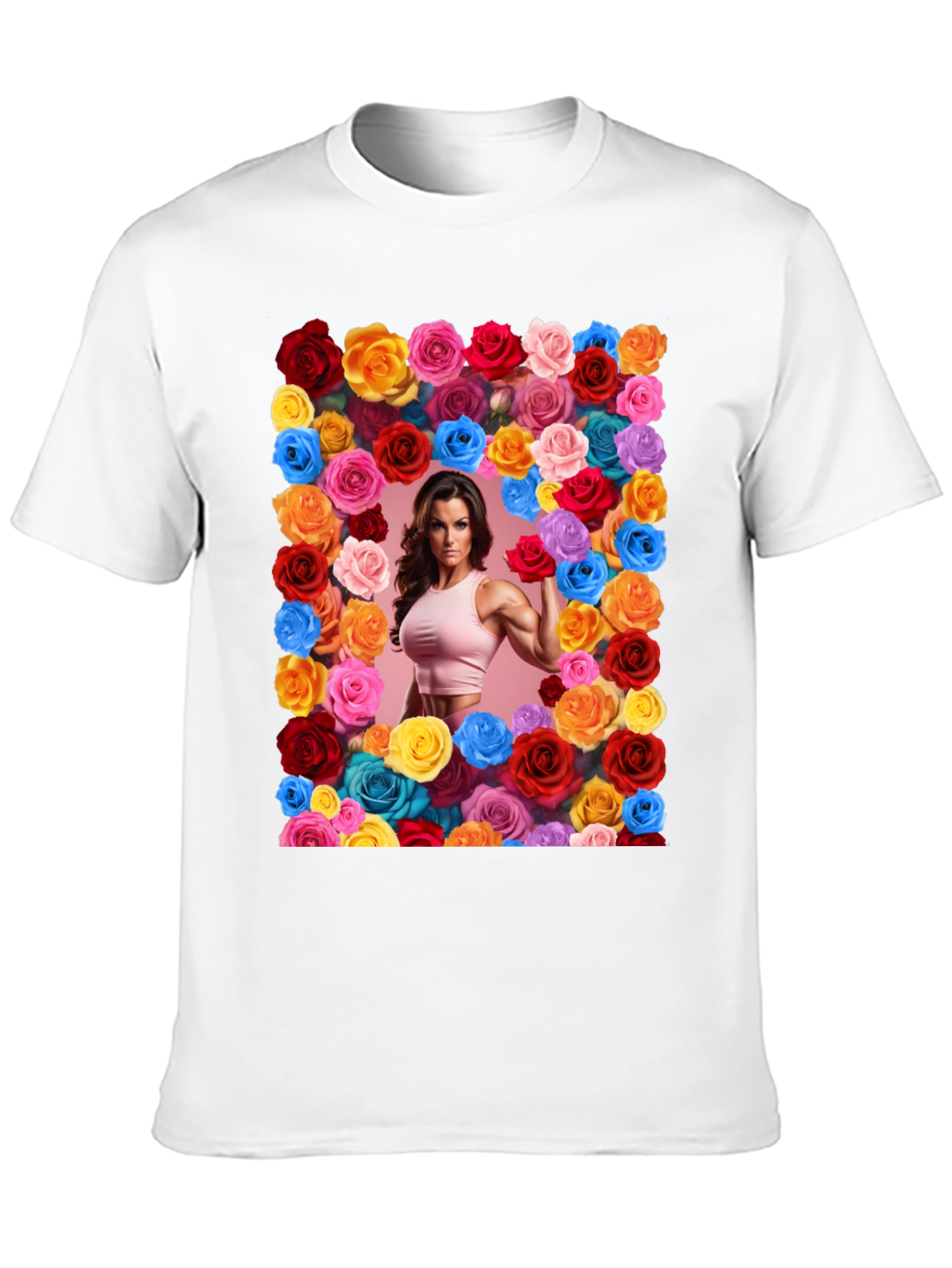 Floral Frame Fitness T-Shirt