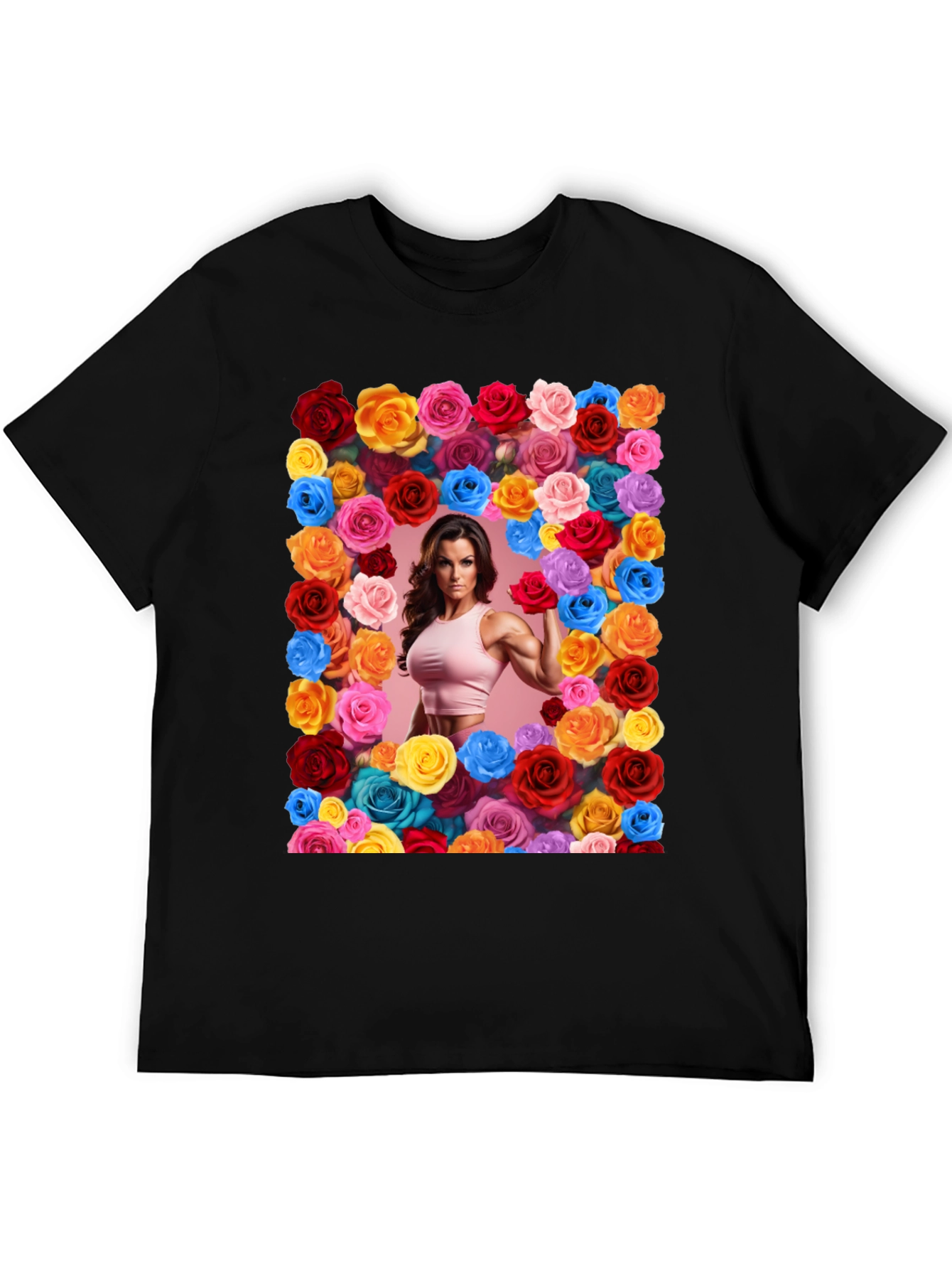 Floral Frame Fitness T-Shirt