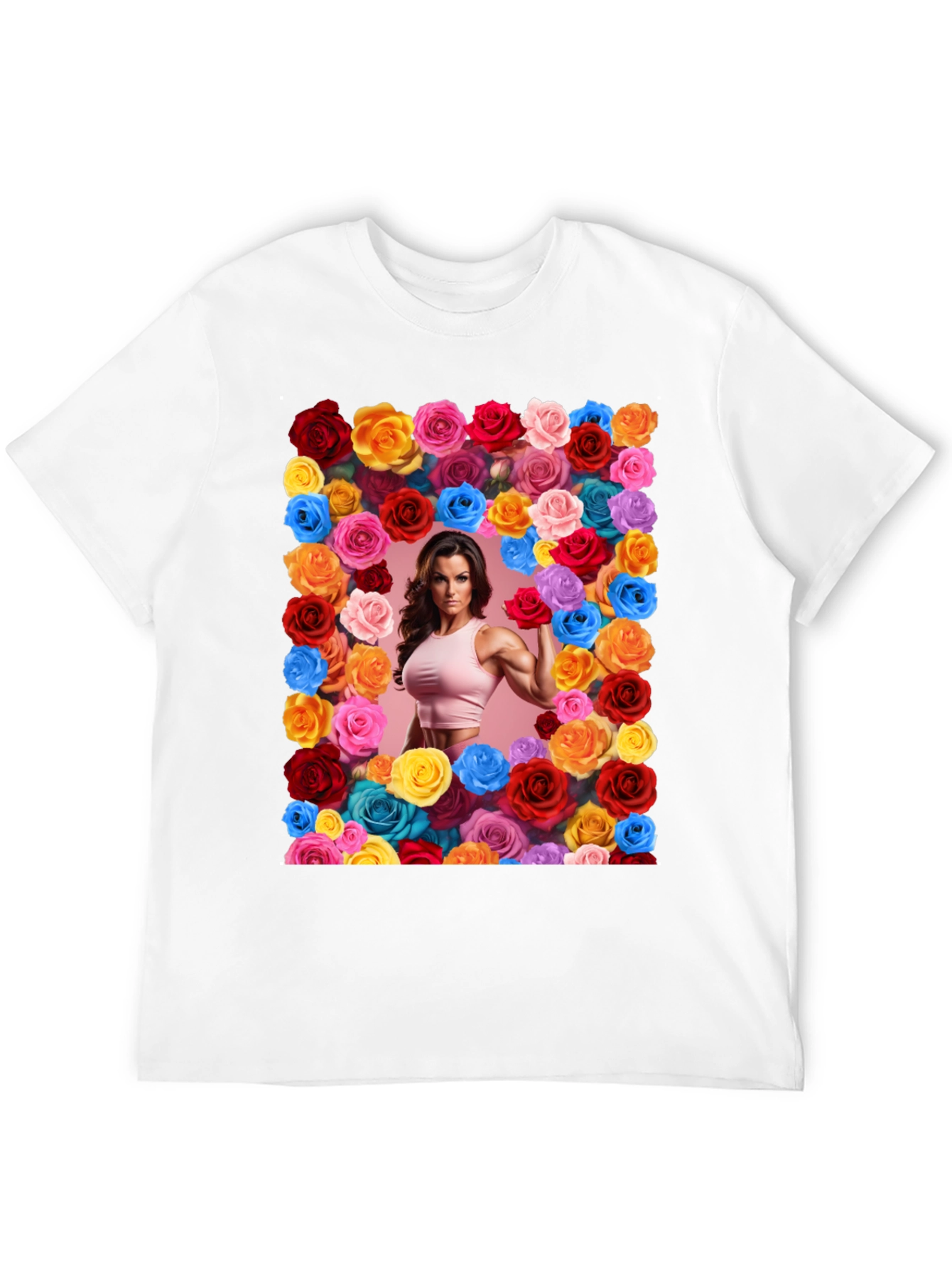 Floral Frame Fitness T-Shirt