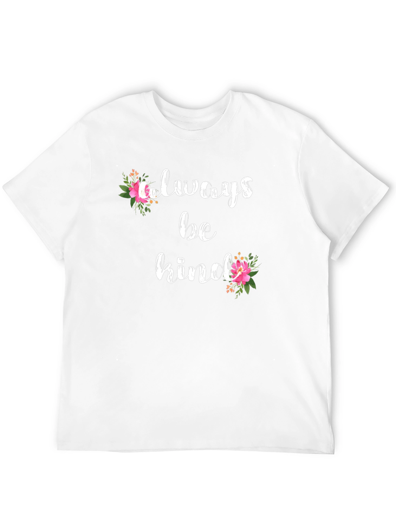 Always Be Kind Floral Graphic Tee - Black