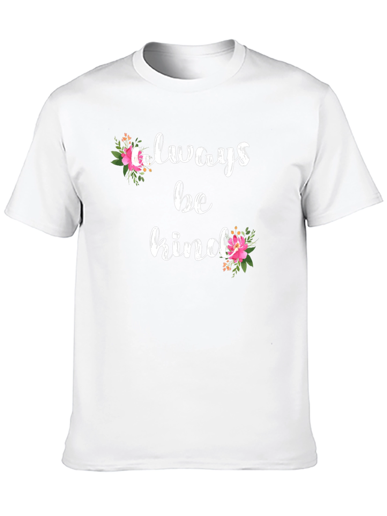 Always Be Kind Floral Graphic Tee - Black