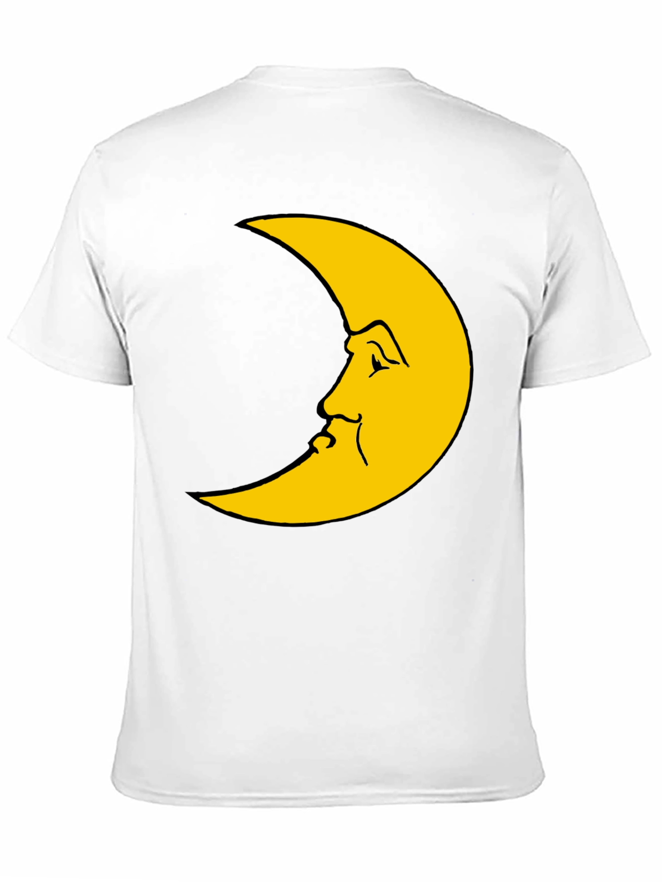 Moon Face Graphic T-Shirt - Black