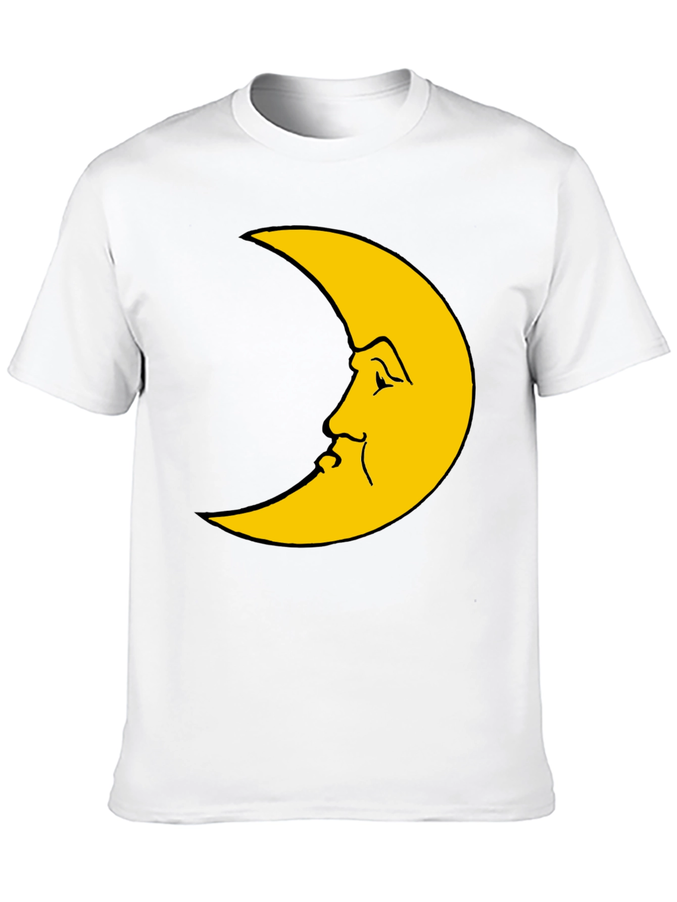 Moon Face Graphic T-Shirt - Black